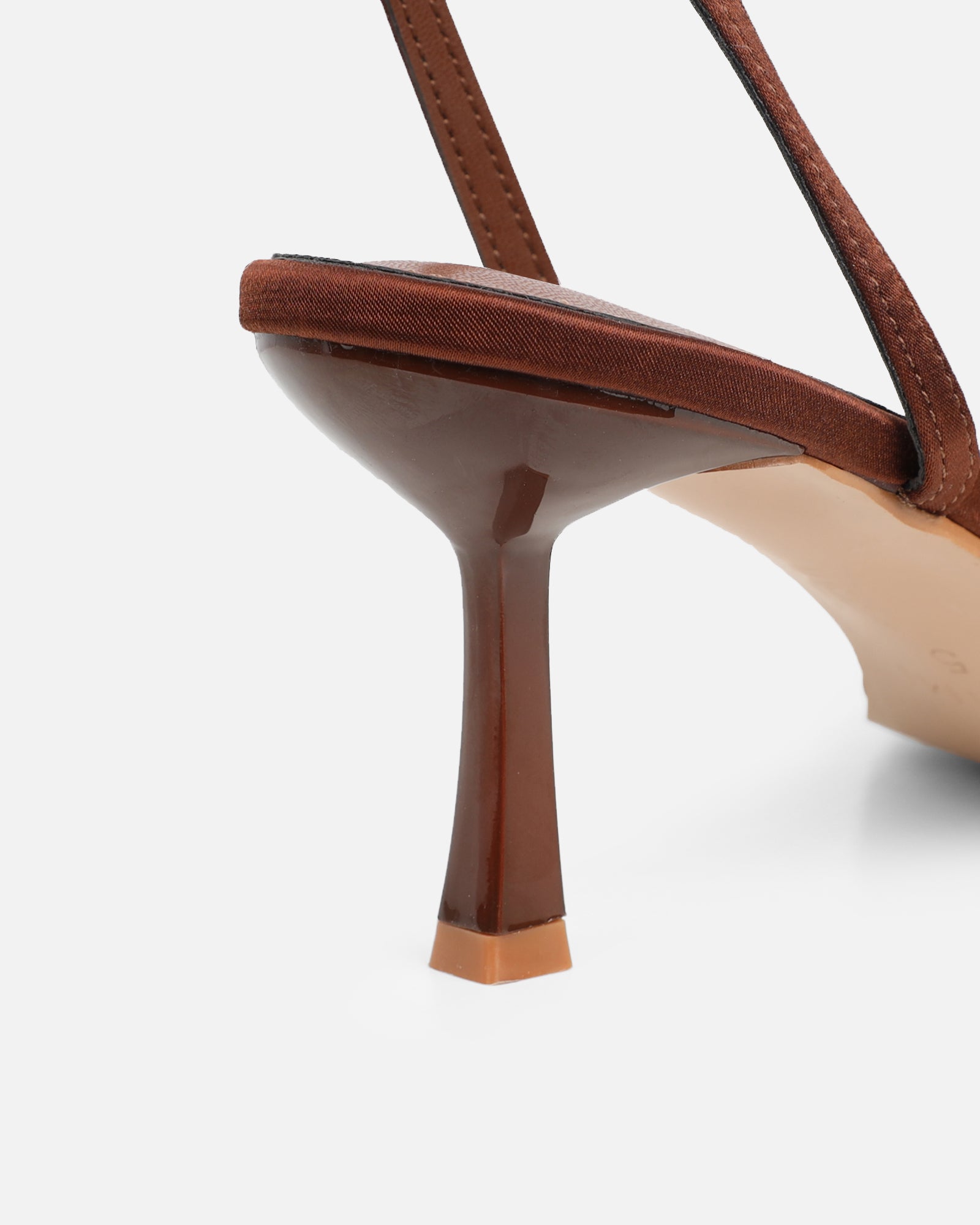 Trina Brown Satin Bow Low Heeled Sandals | SIMMI London