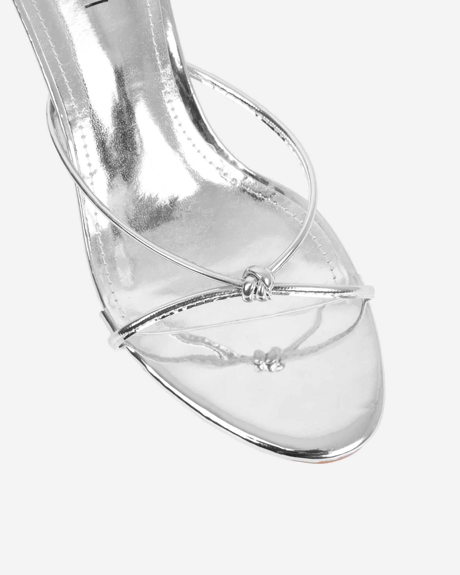 Mines Silver Mirror Mid Heel Mule | SIMM I London