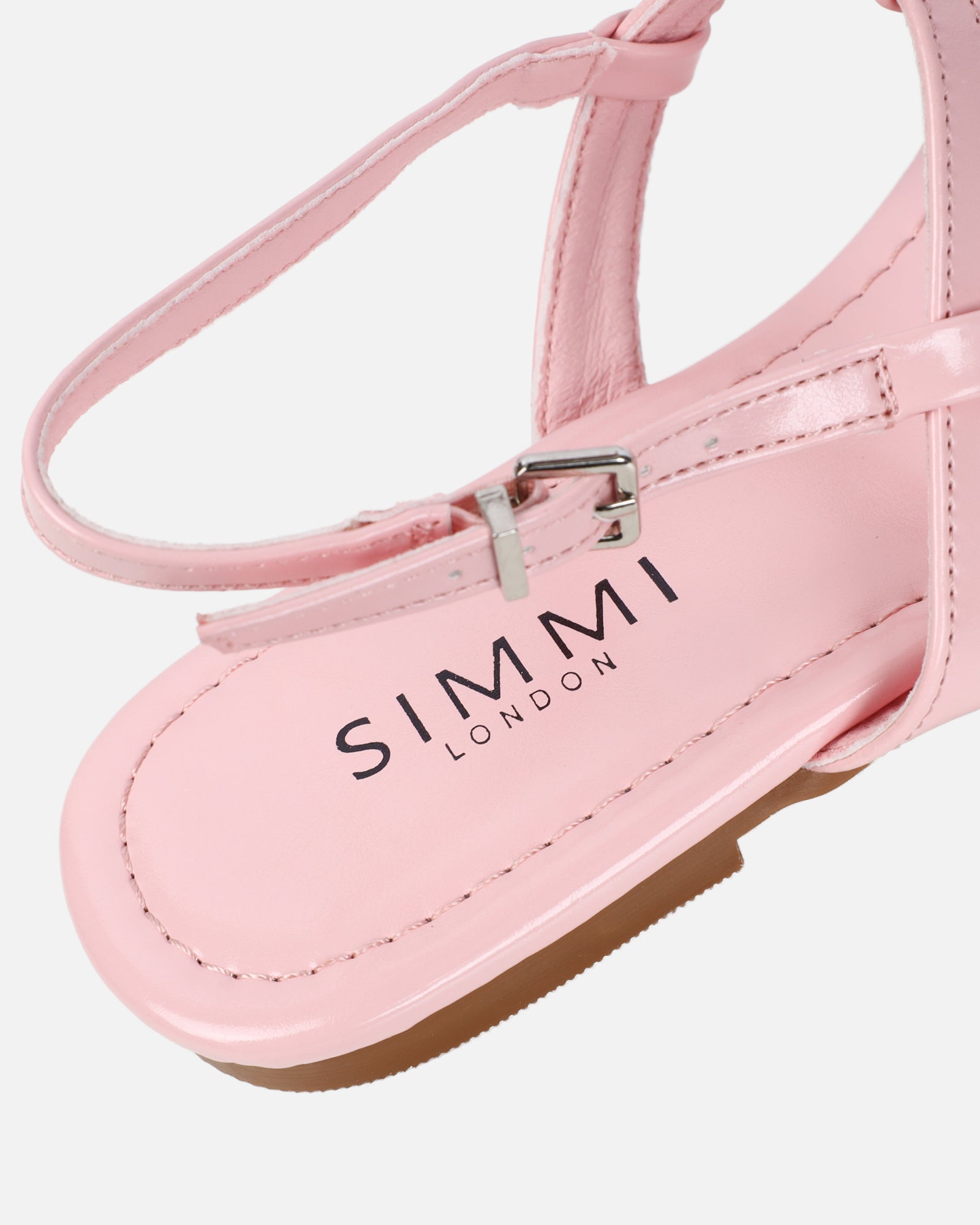 Martinez Pink Toe Post Flat Sandals | SIMMI London