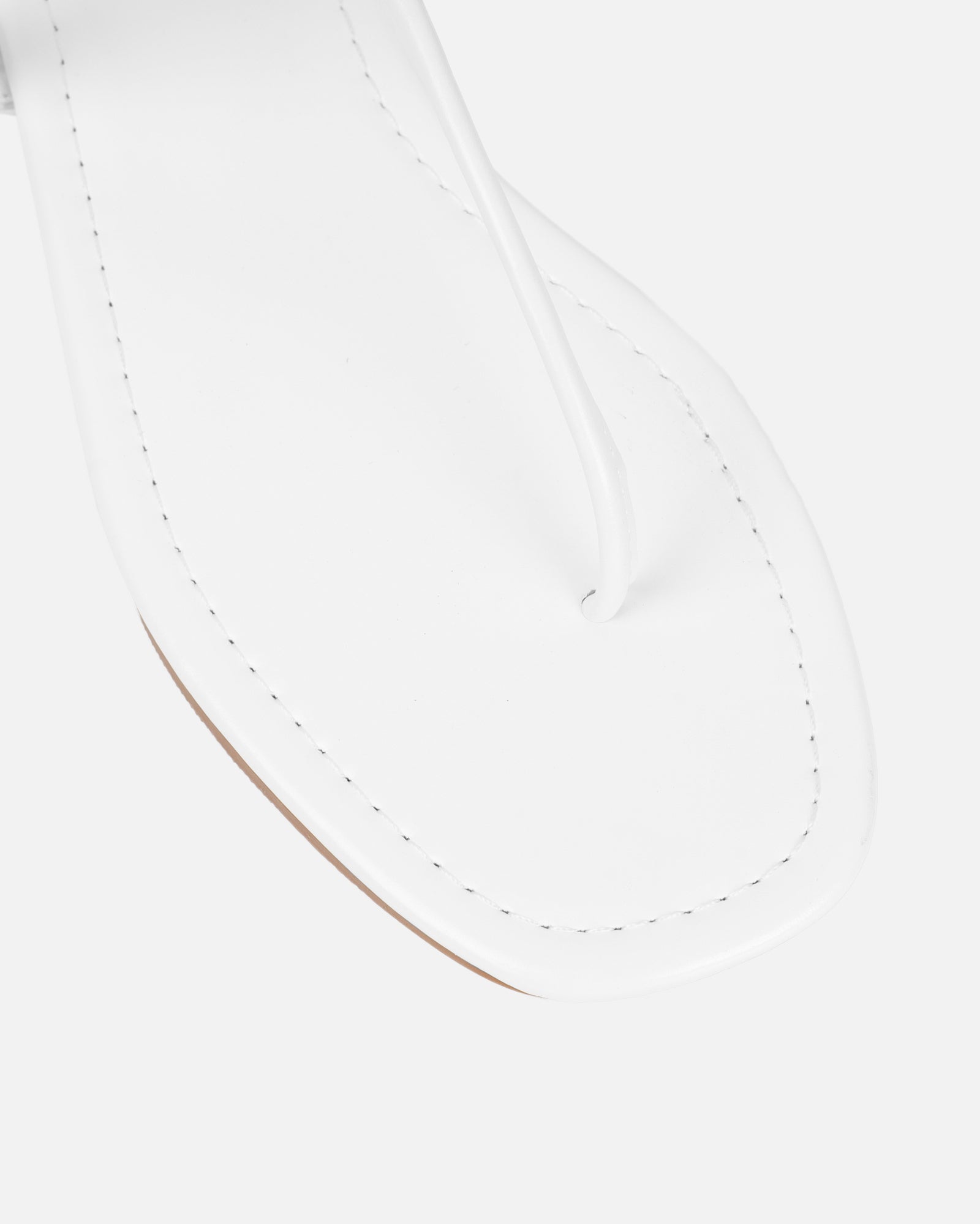 Martinez White Toe Post Flat Sandals | SIMMI London