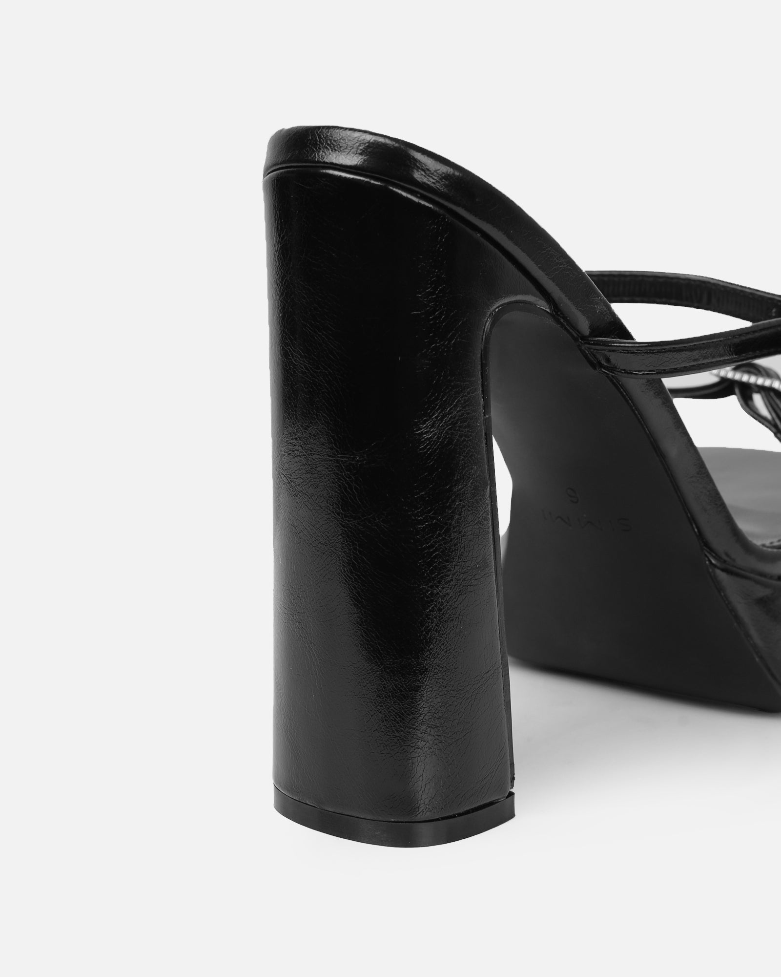 Maura black diamante buckle platform sandals | SIMMI London