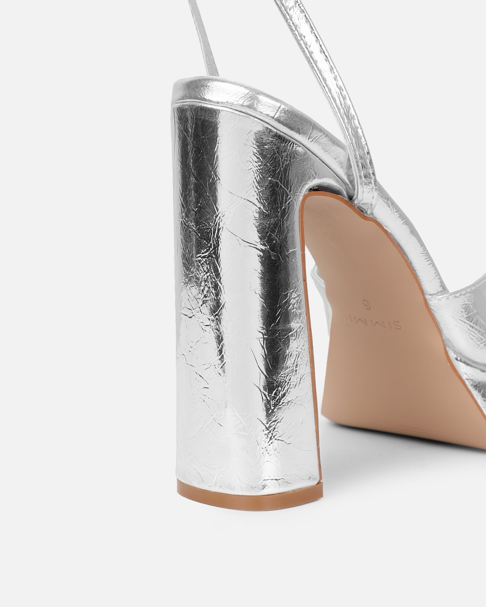 Kamiko Silver Crackle Platform Sandals | SIMMI London