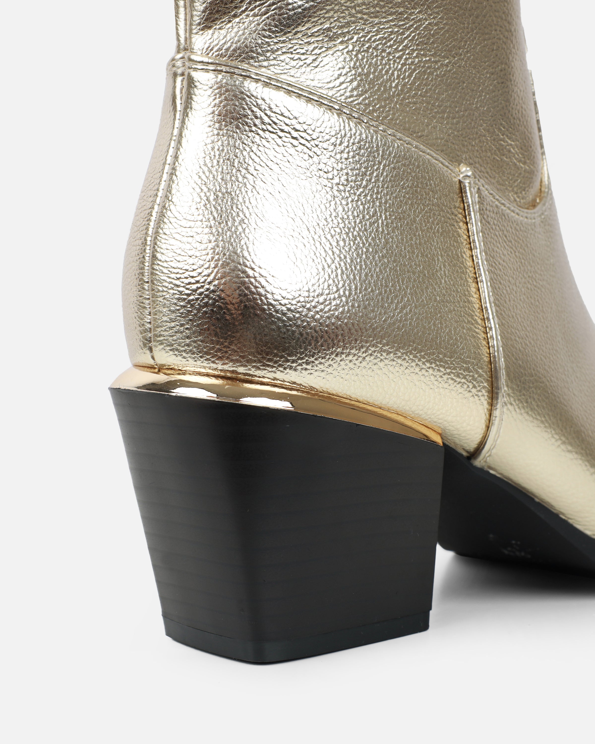 Maurice Gold Calf Western Boots | SIMMI London