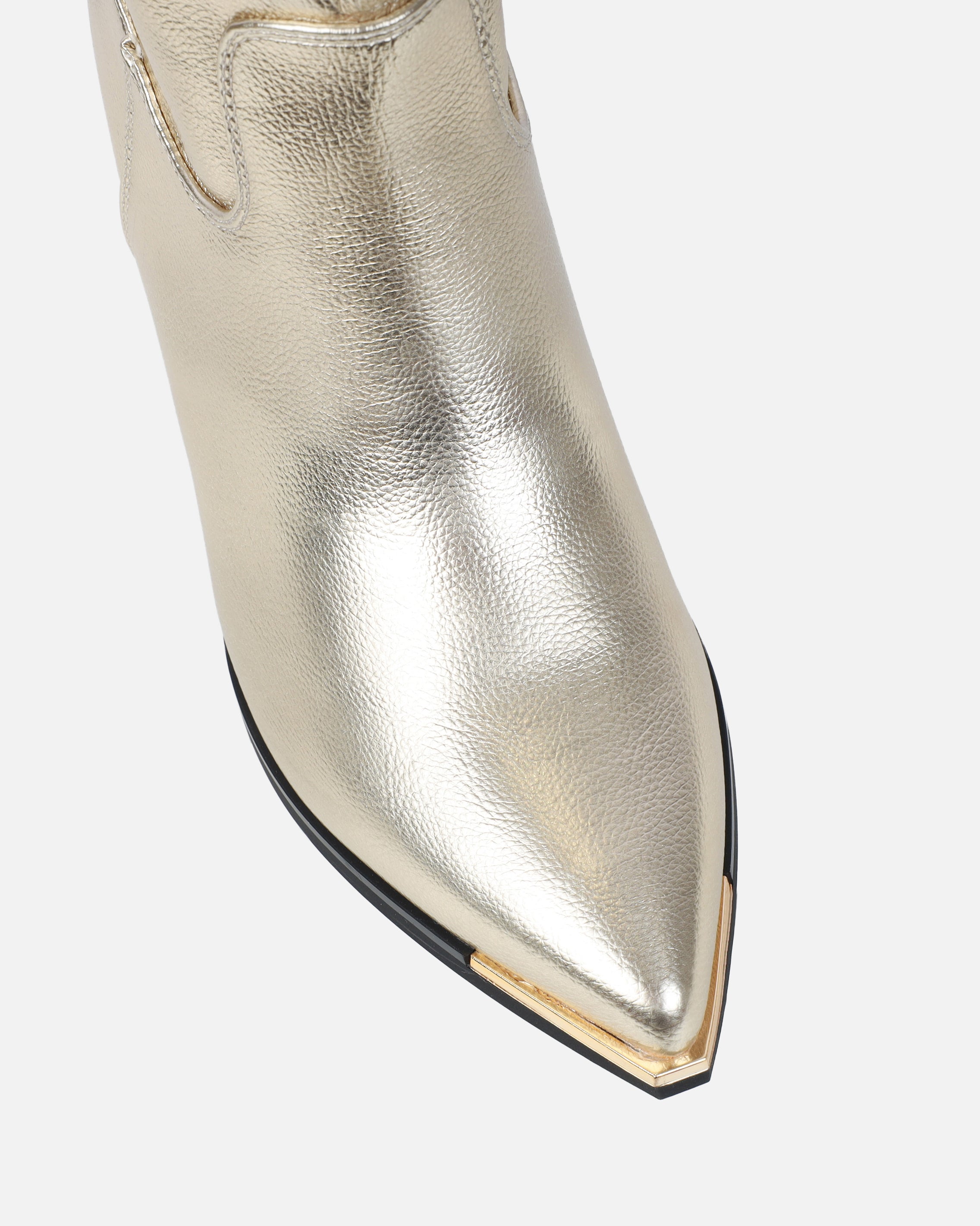 Maurice Gold Calf Western Boots | SIMMI London