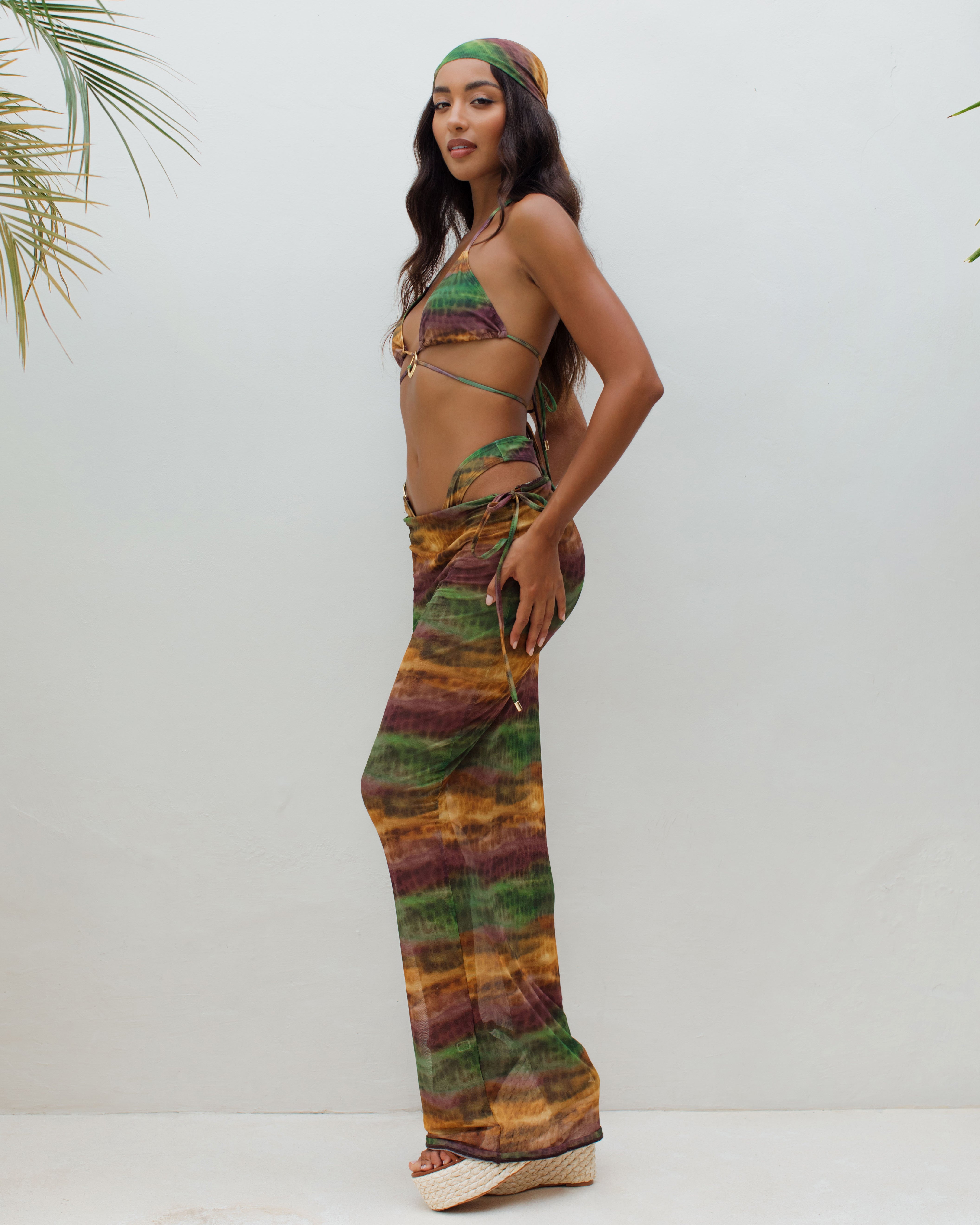 Maya Animal Print Mesh Maxi Skirt | SIMMI London
