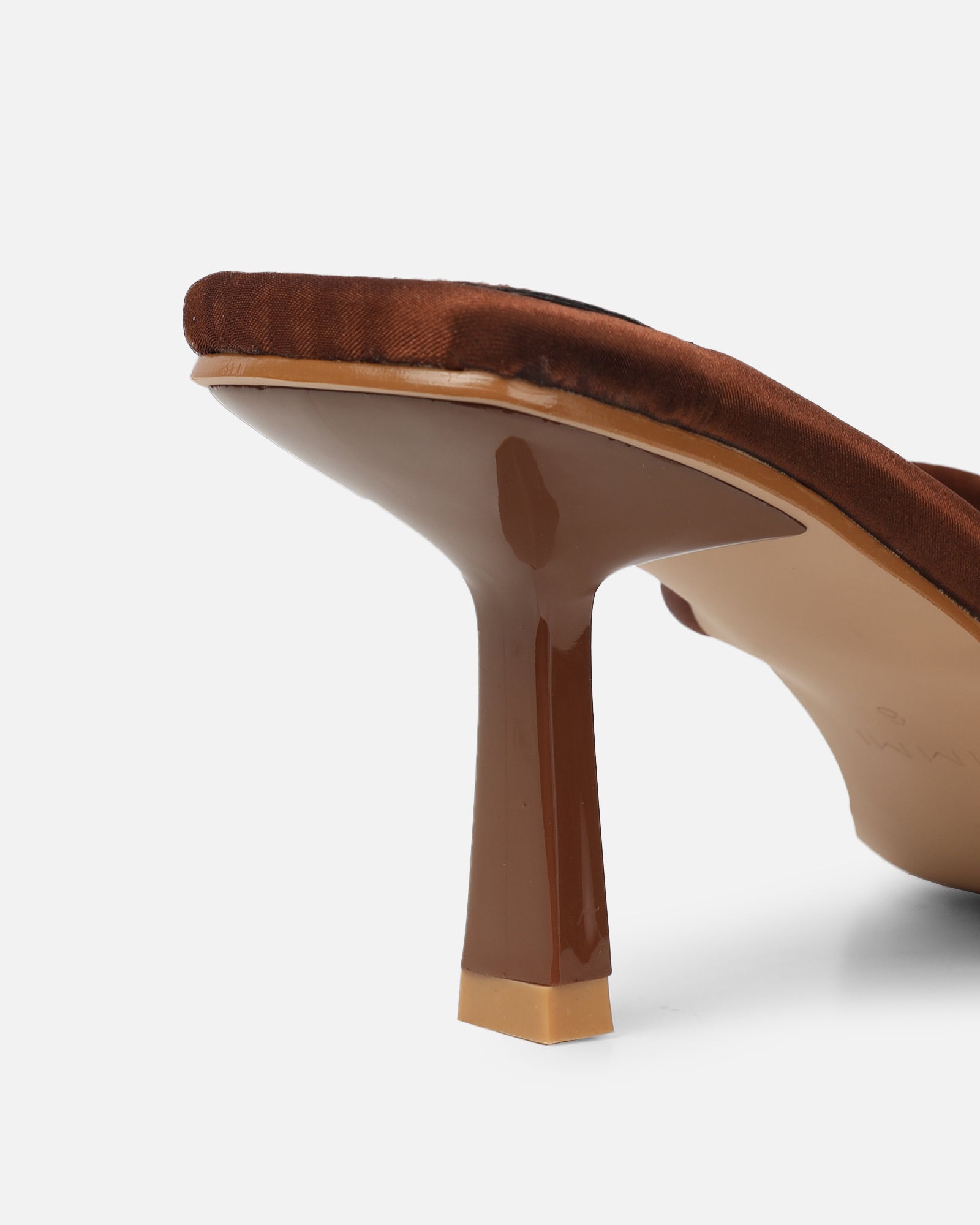 Melba Chocolate Brown Satin Toe Thong Sandals | SIMMI London