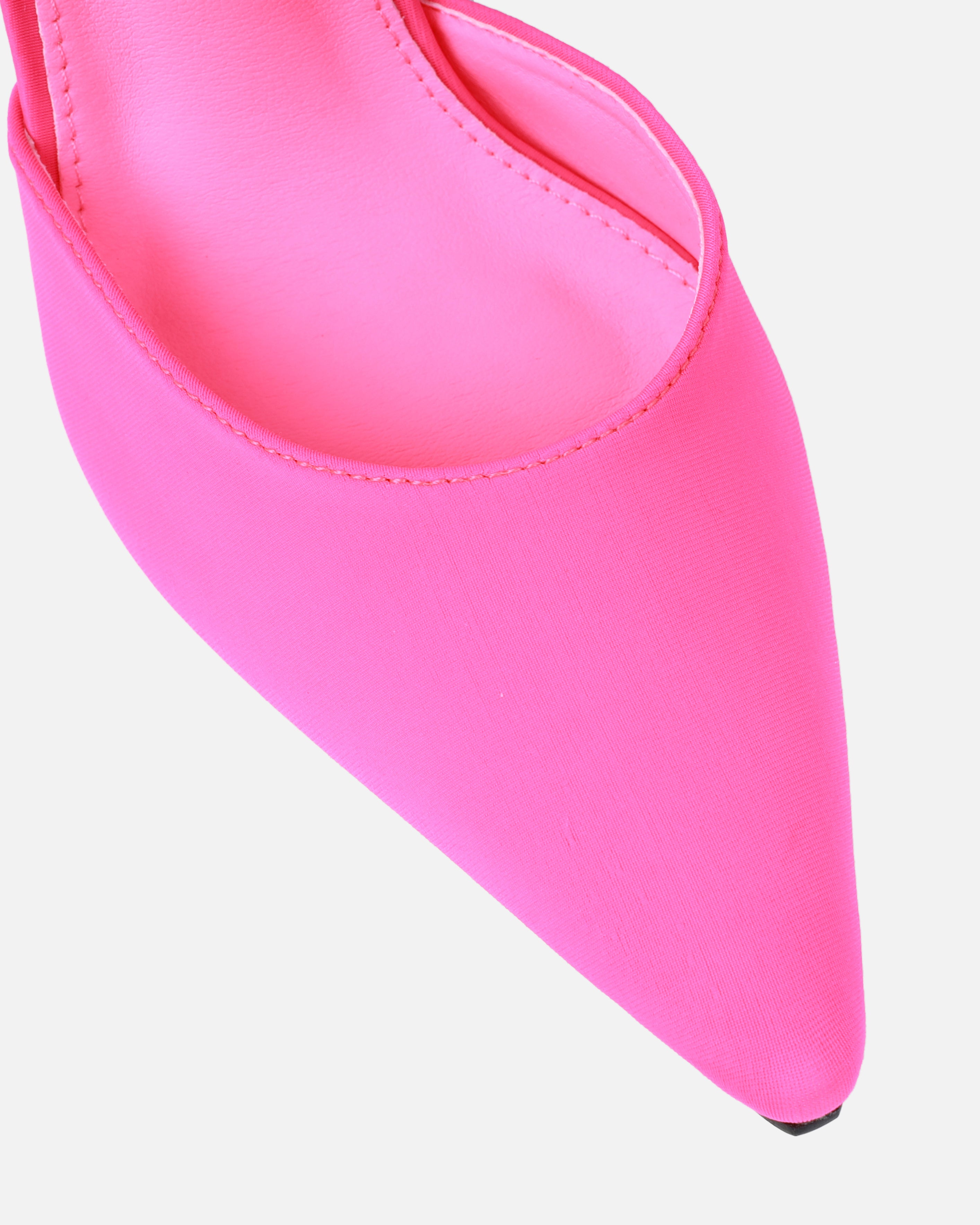 Mitra Pink Lycra Slingback Mid Heel Courts | SIMMI London