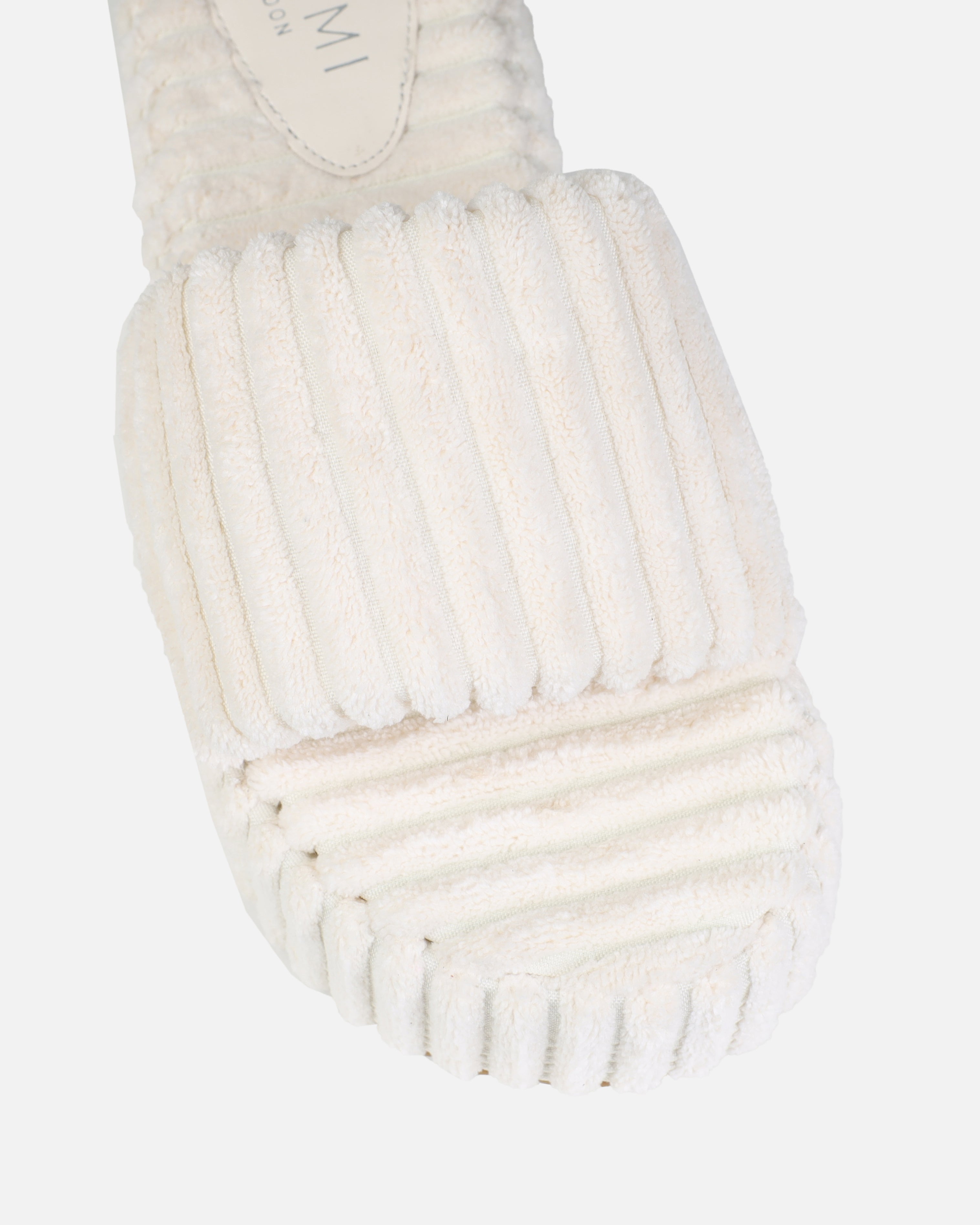 Mohala Off White Towelling Flatform Slides | SIMMI London