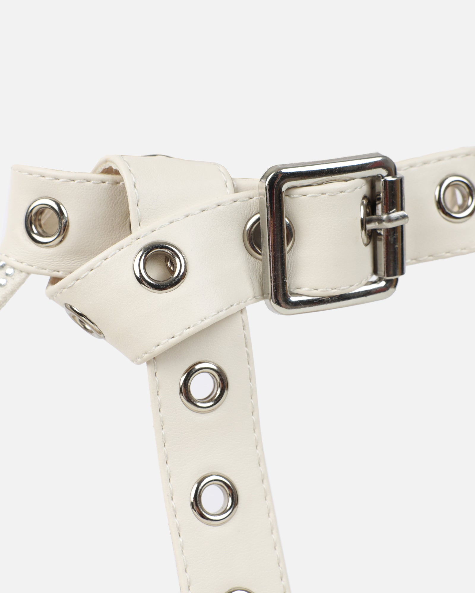 Rivka Stone Diamante Buckle Detail Heeled Sandals | SIMMI London