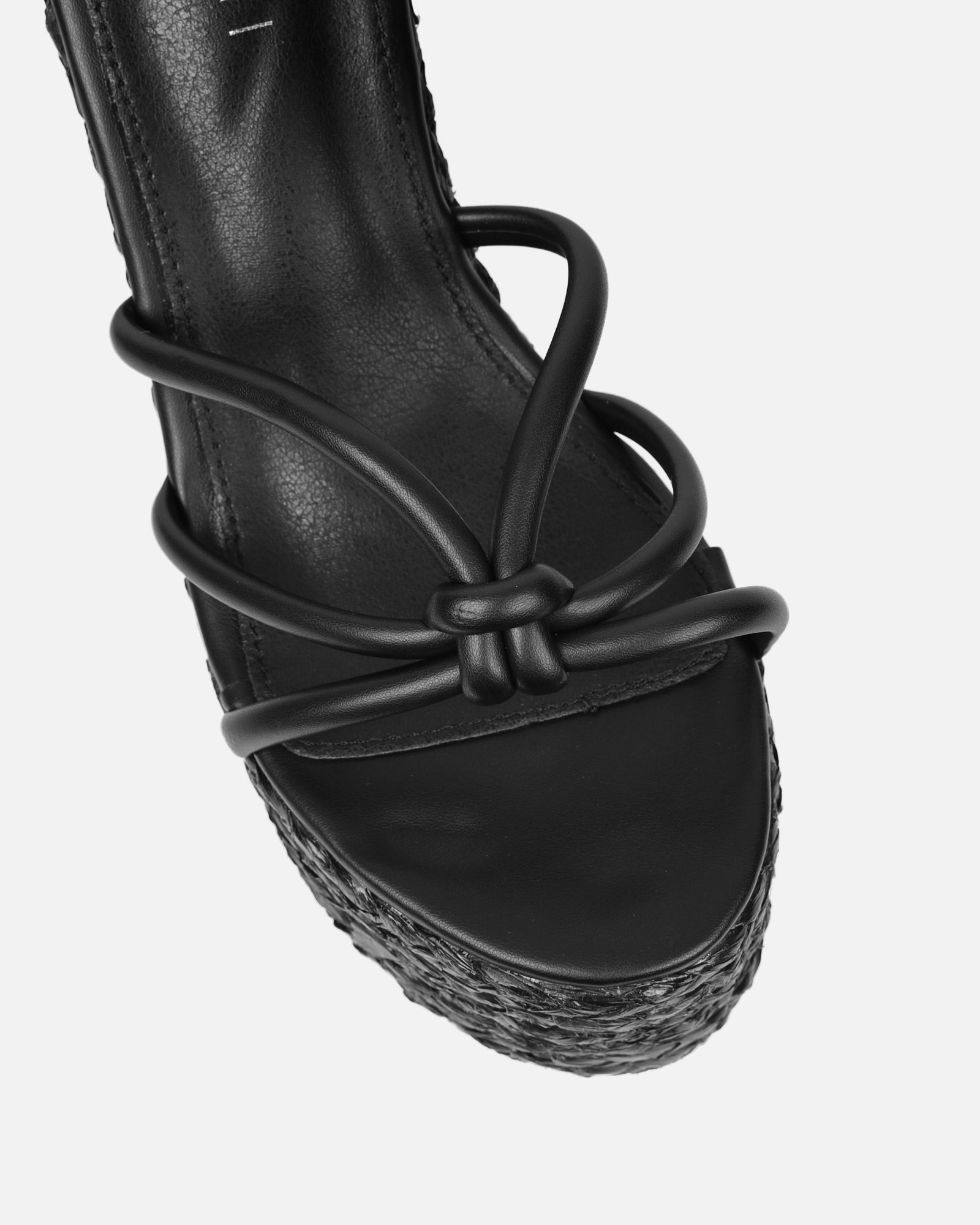 Monii Black Colour Espadrille Wedges | SIMMI London