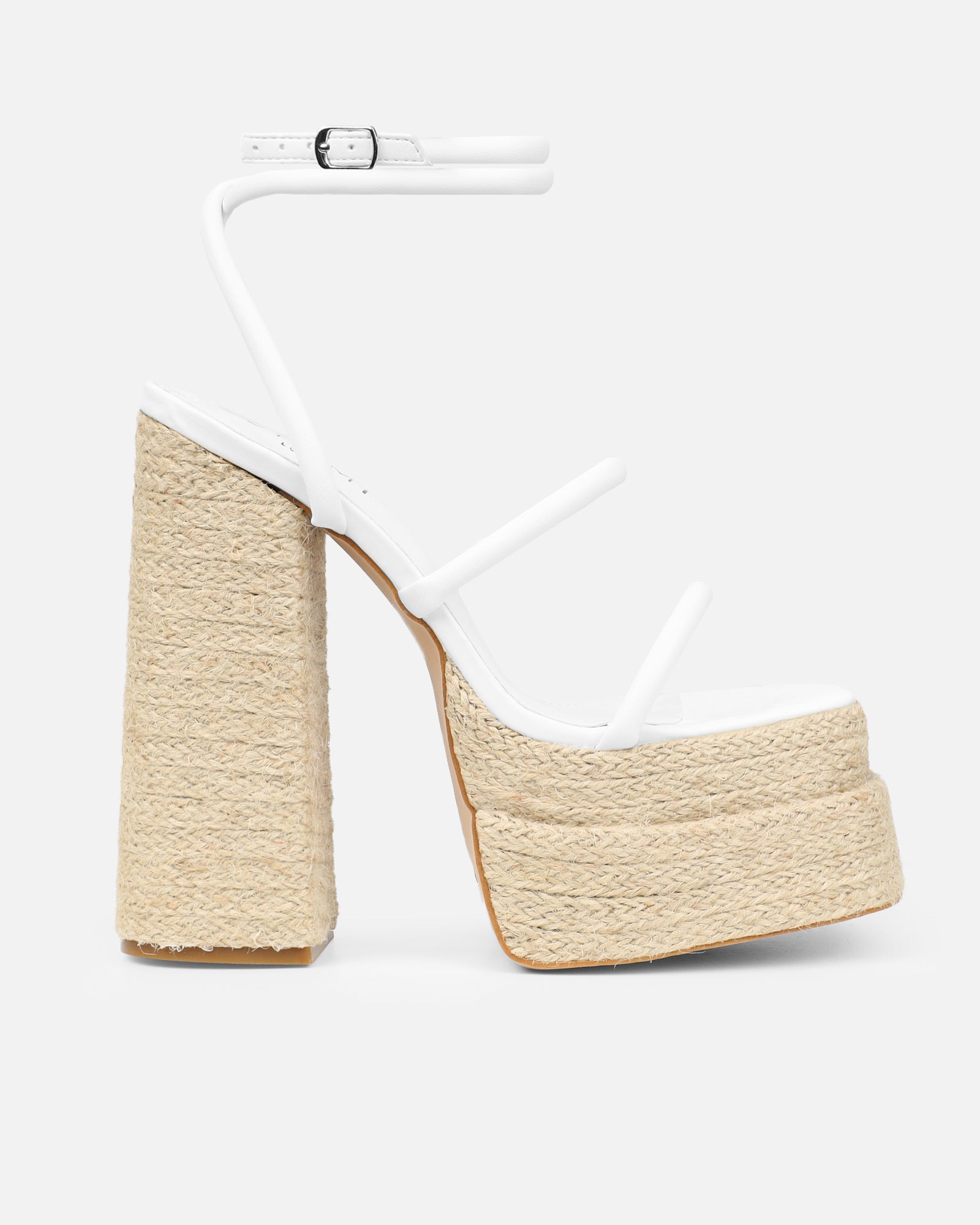 Nadima white platform espadrille sandals |SIMMI London