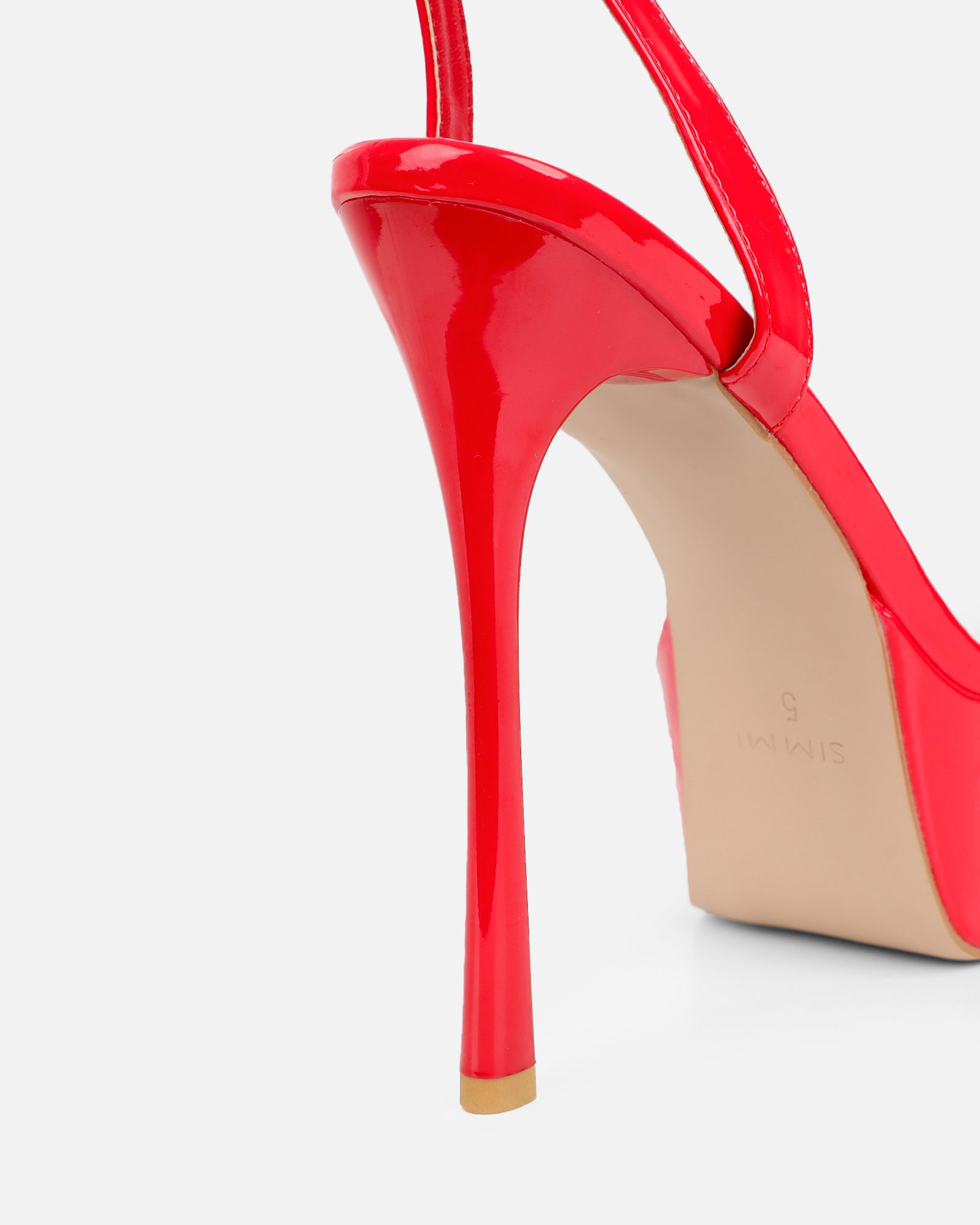 Nalai Red Patent Platform Heeled Sandals | SIMMI London