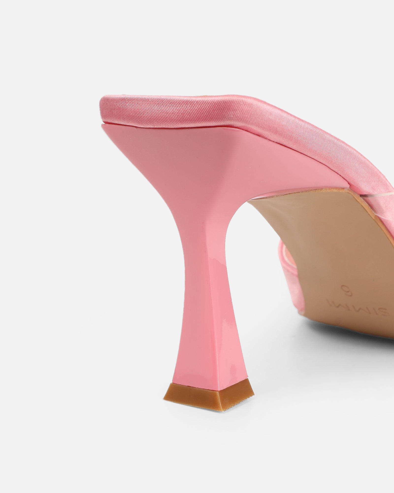 Navina Pink Satin Diamante Bow Sandals | SIMMI London