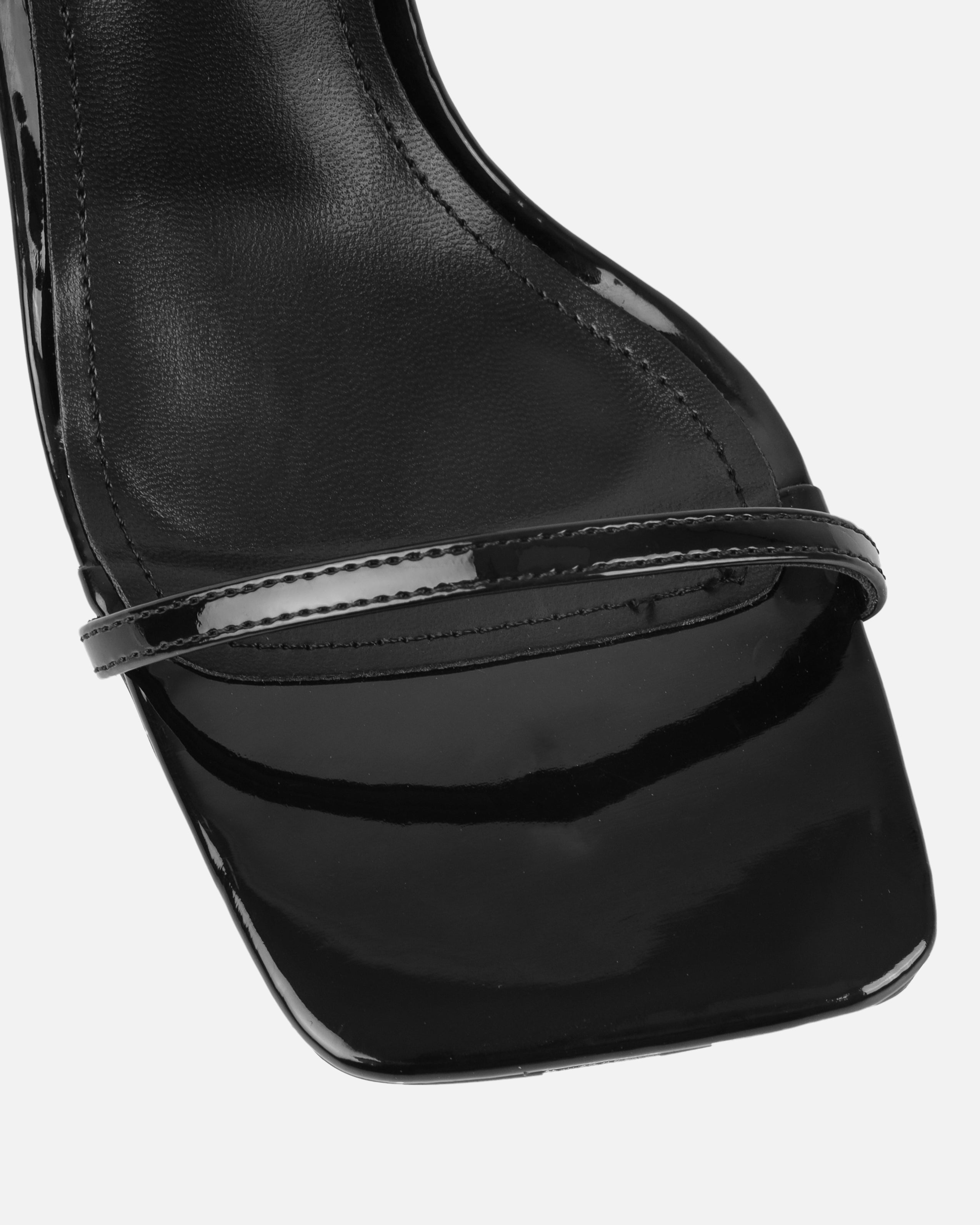 Niko Black Patent Barely There Stiletto Heels | SIMMI London