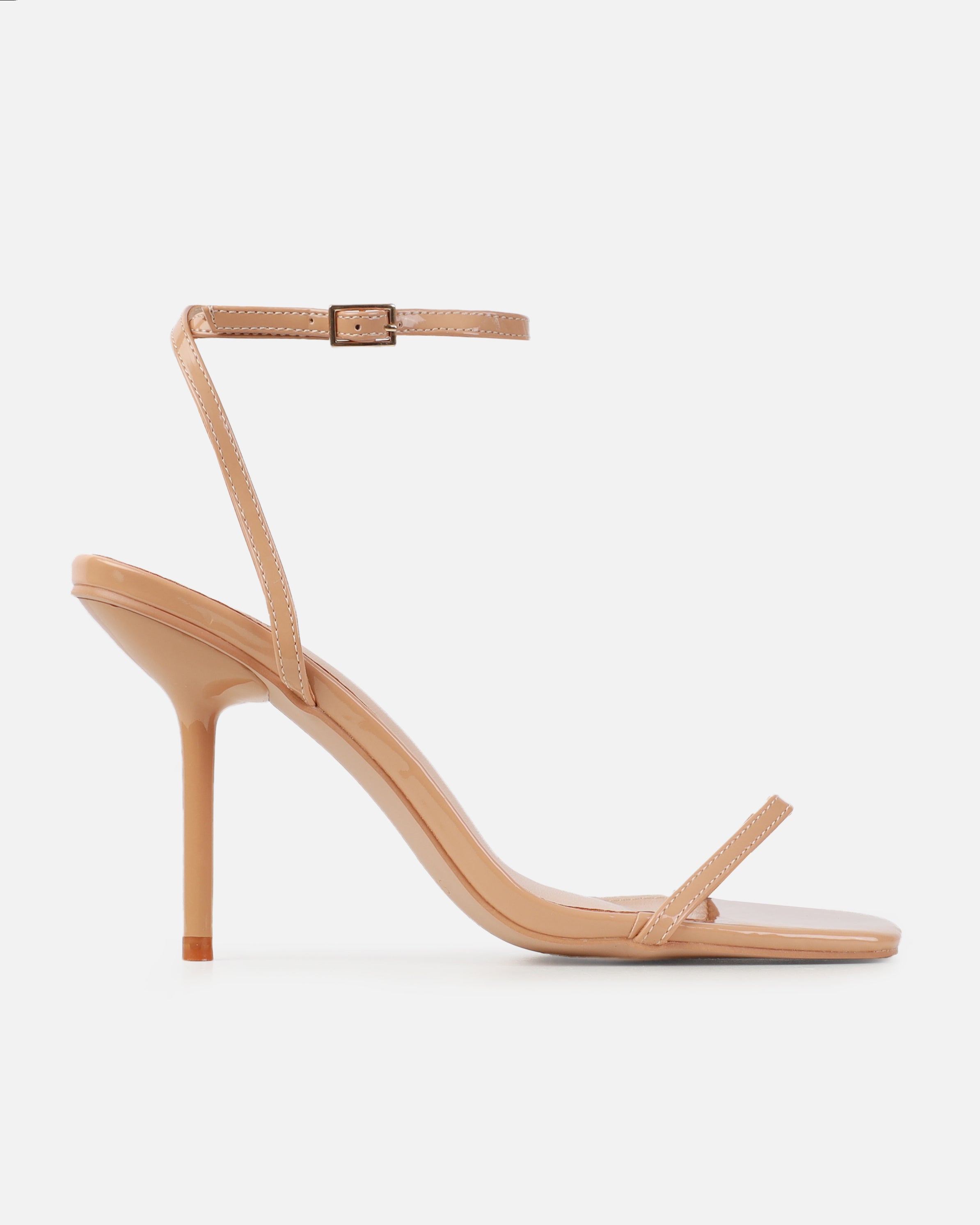 Niko Nude Patent Barely There Stiletto Heels | SIMMI London