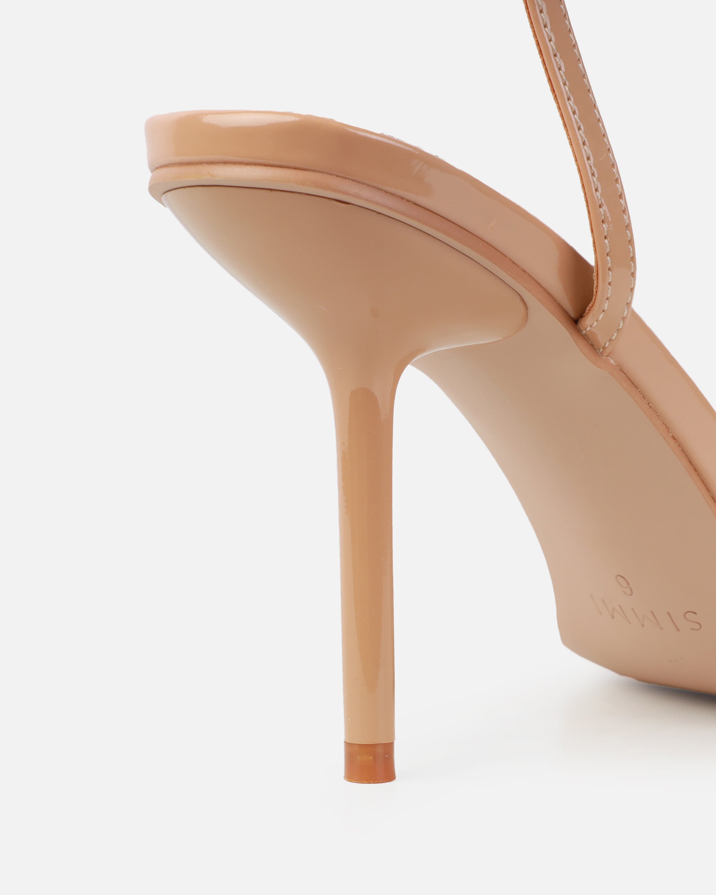 Niko Nude Patent Barely There Stiletto Heels | SIMMI London