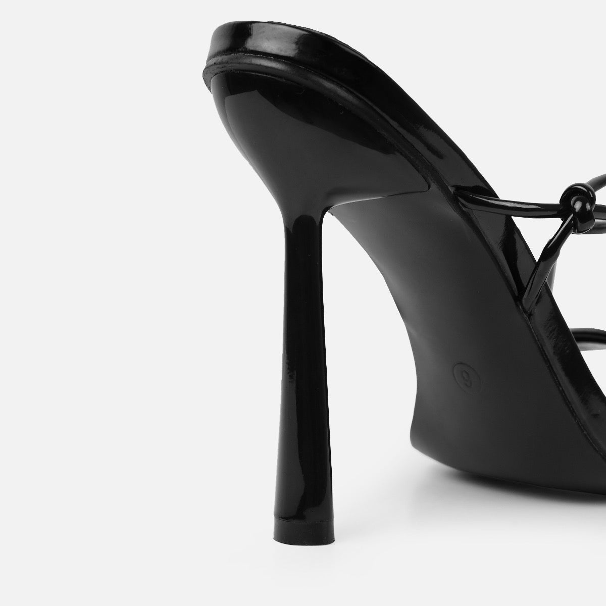 Nuris Black Patent Lace Up Heels| SIMMI London