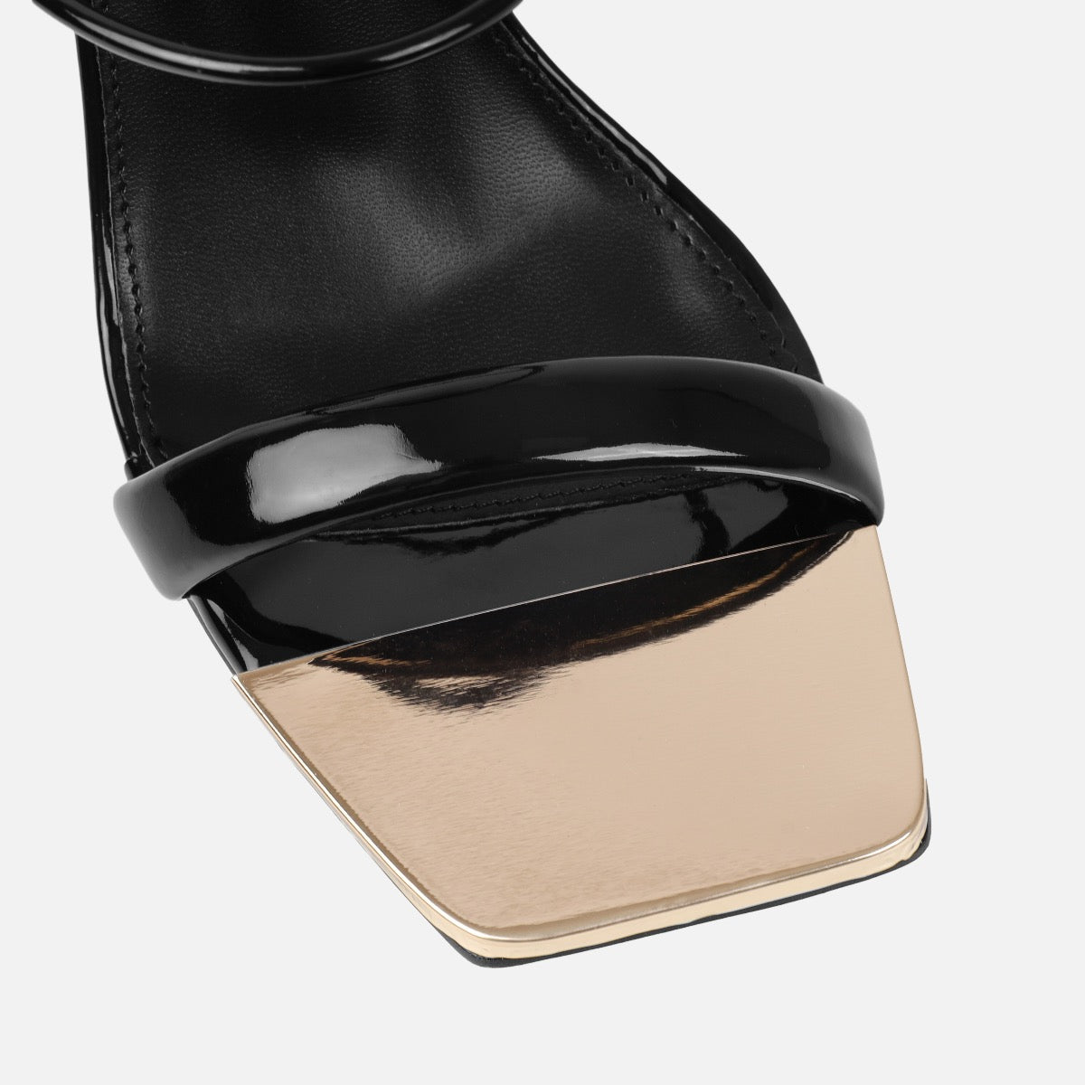 Nuris Black Patent Lace Up Heels| SIMMI London