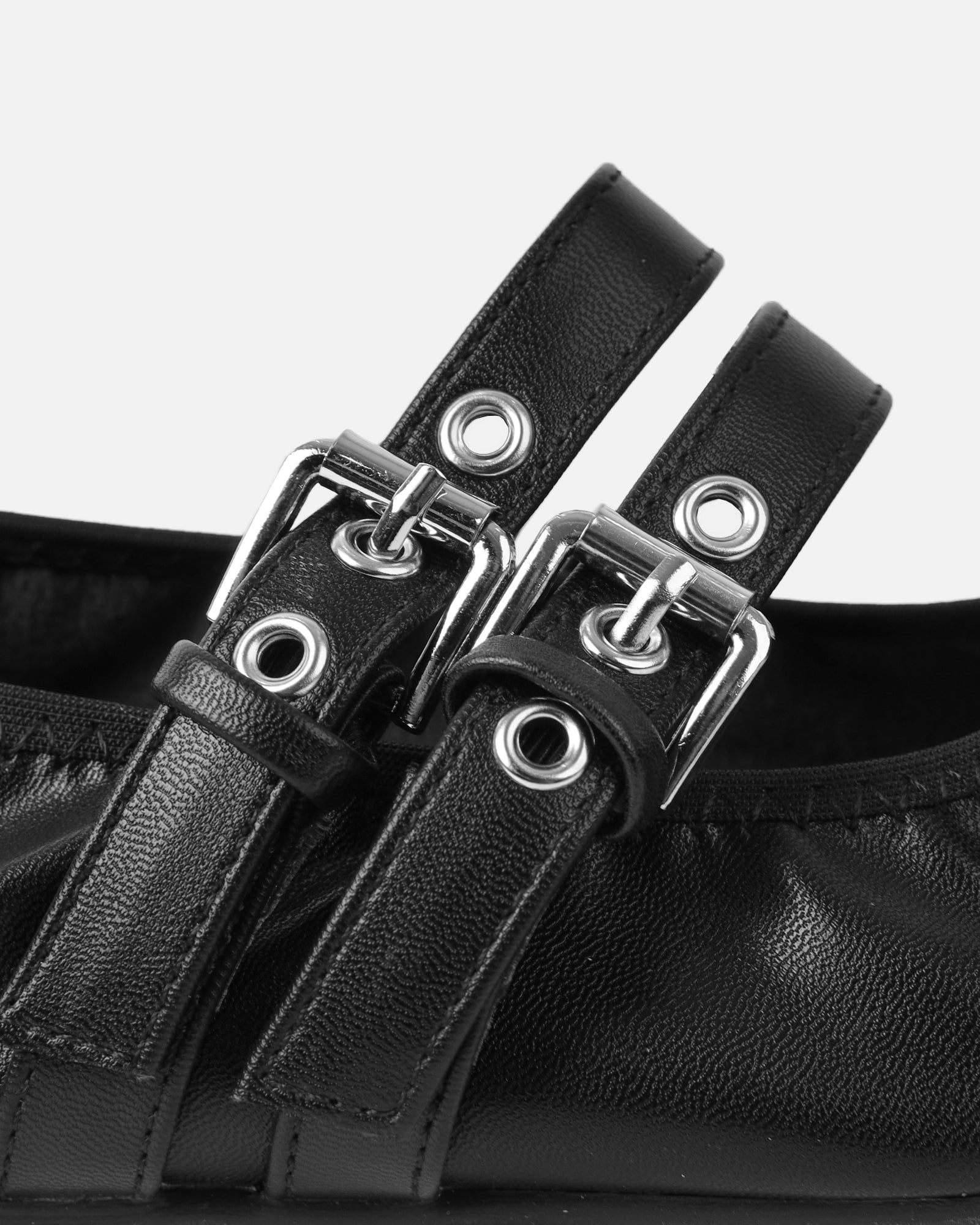 Octavio Black Scrunch Ballet Flats | SIMMI London