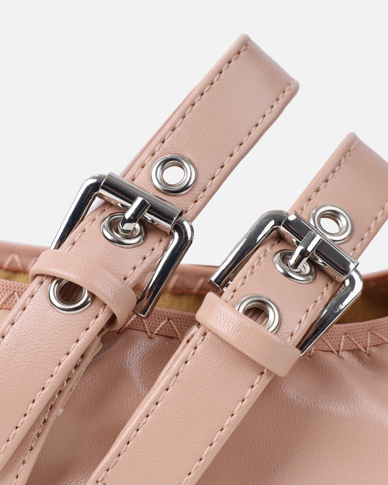 Octavio Nude Scrunch Ballet Flats | SIMMI London