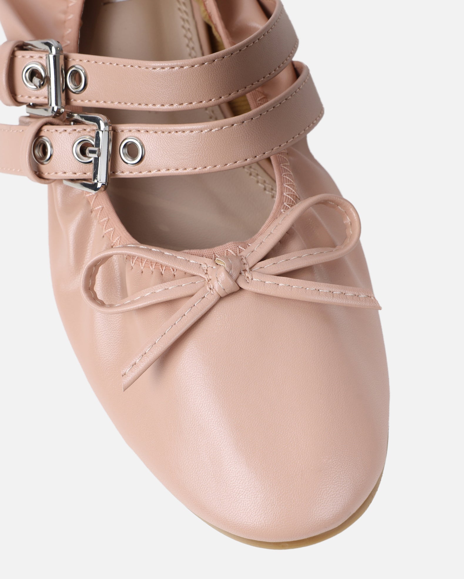 Octavio Nude Scrunch Ballet Flats| SIMMI London
