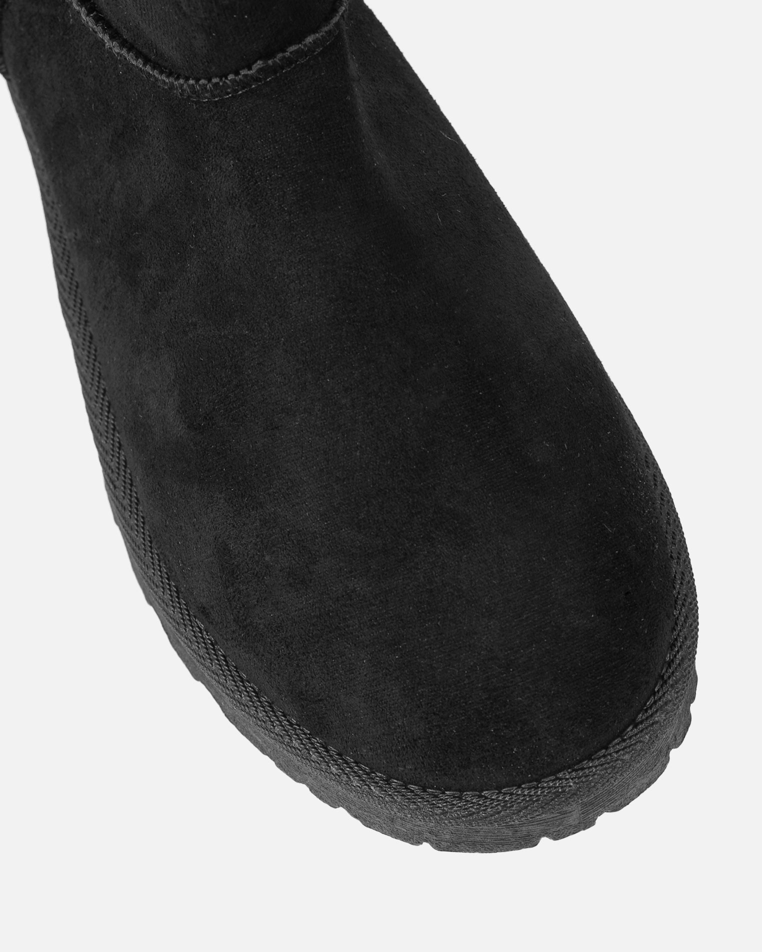 Oliver Black Faux Suede Mini Boots | SIMMI London