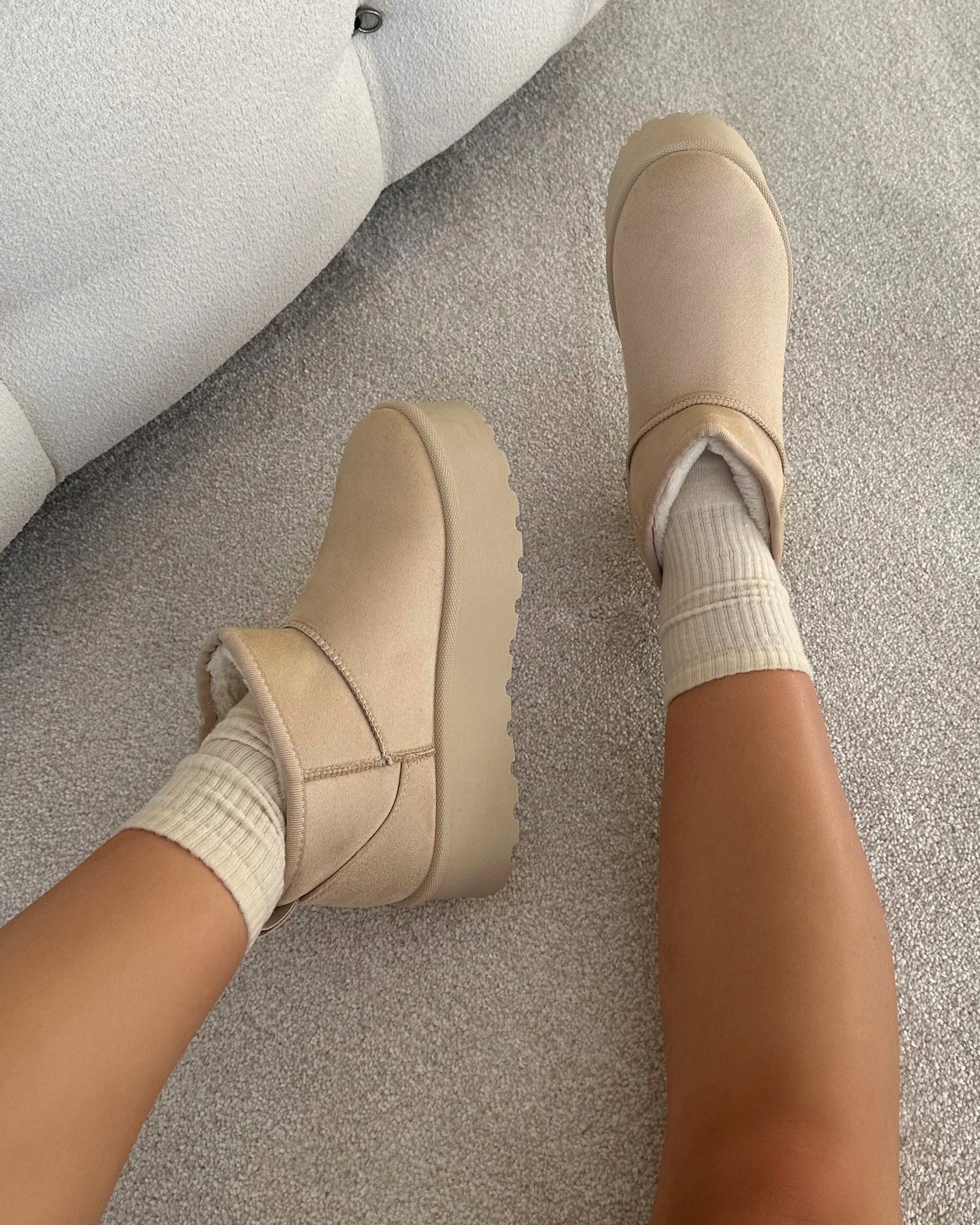 Olly Oat Faux Suede Platform Boots | SIMMI London