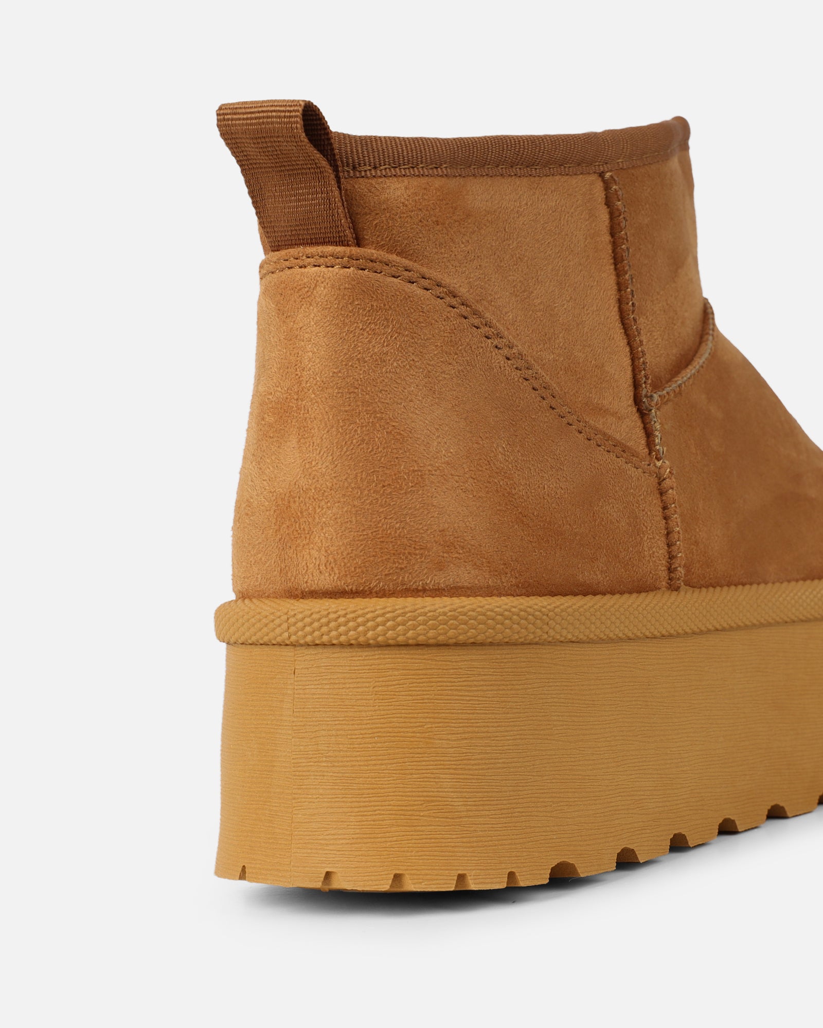 Olly Tan Faux Suede Platform Boots | SIMMI London