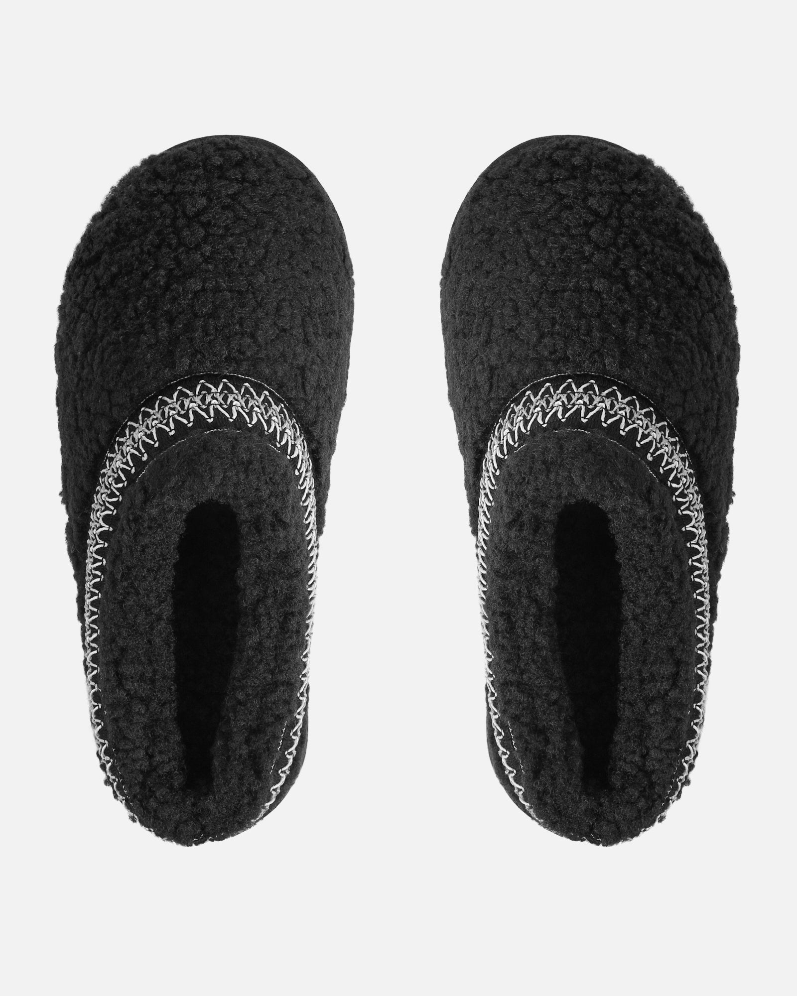 Oscar Black Teddy Faux Fur Flatform Slides | SIMMI London
