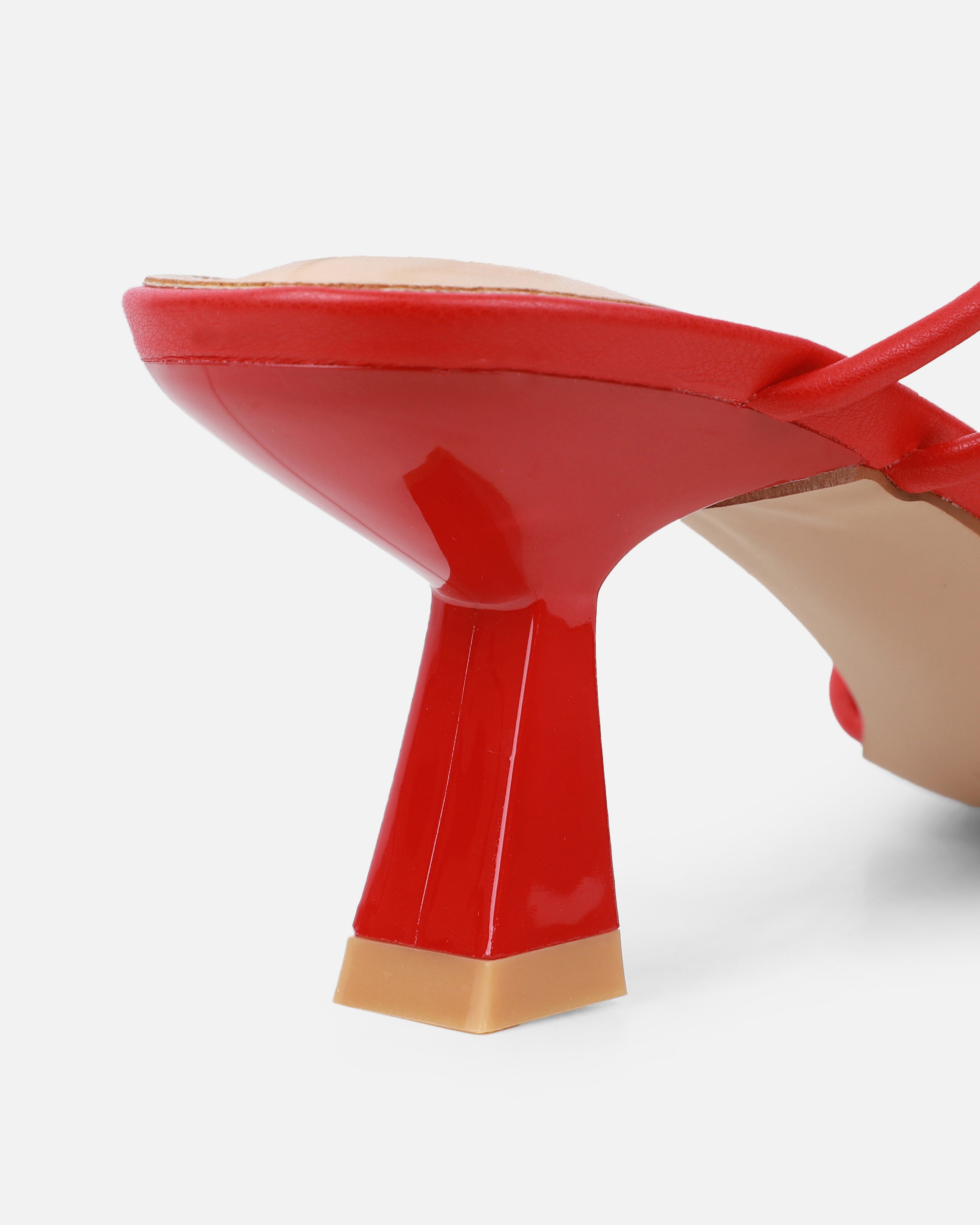 Paola Red Tie Up Low Heel Sandals | SIMMI London