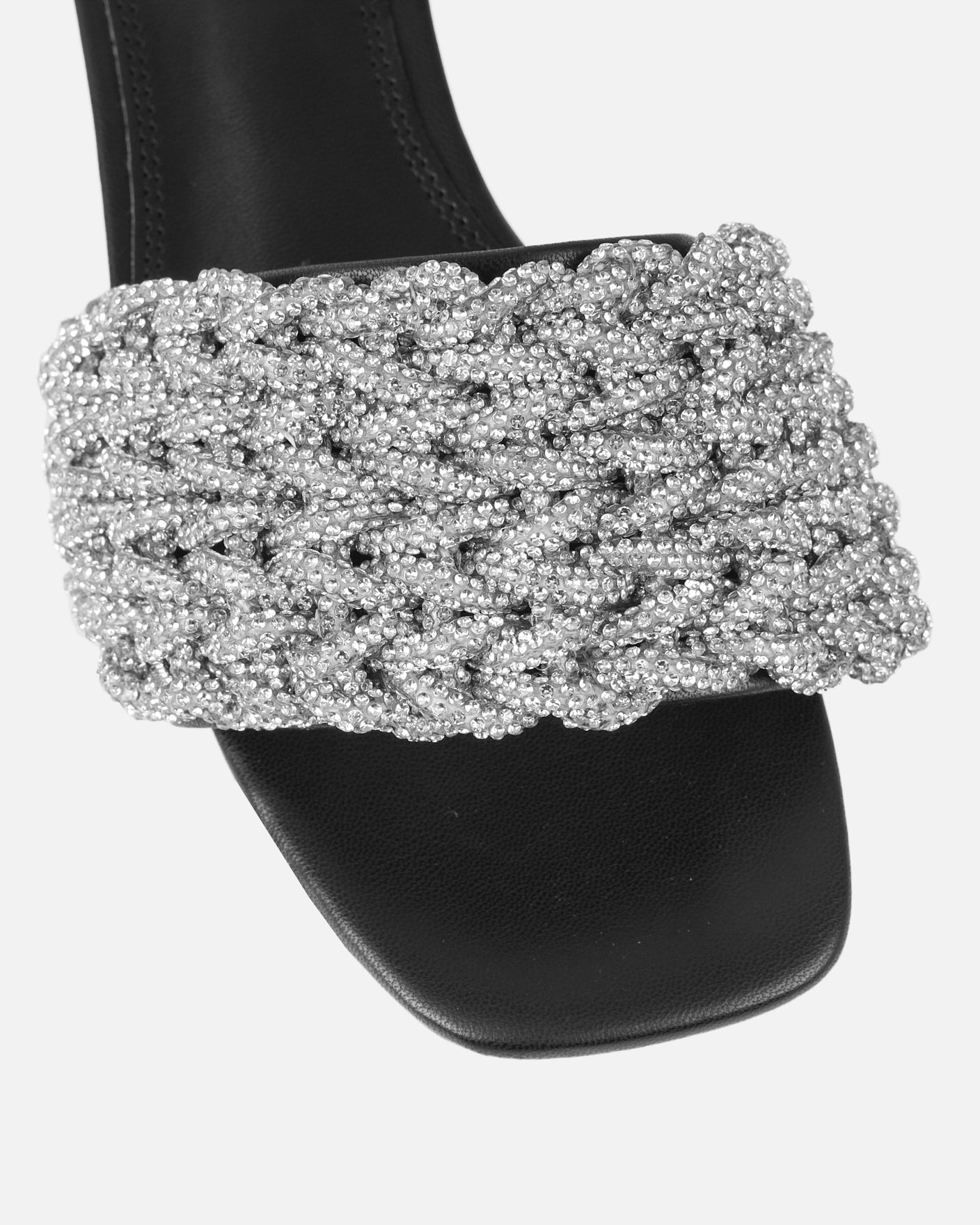 Pariss Black Diamante Sliders | SIMMI London