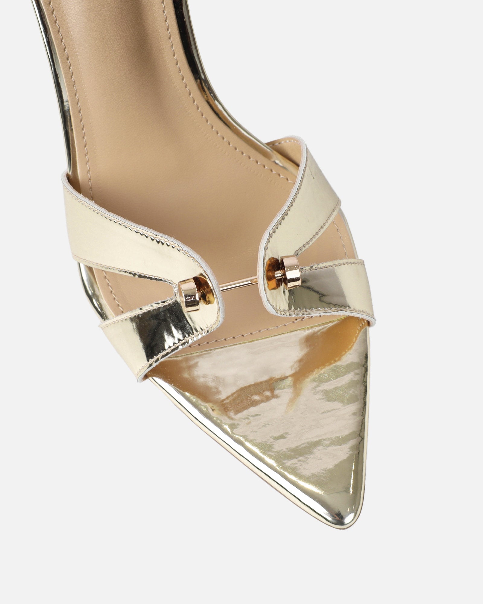 Ebby Gold Mirror Stiletto Heels | SIMMI London