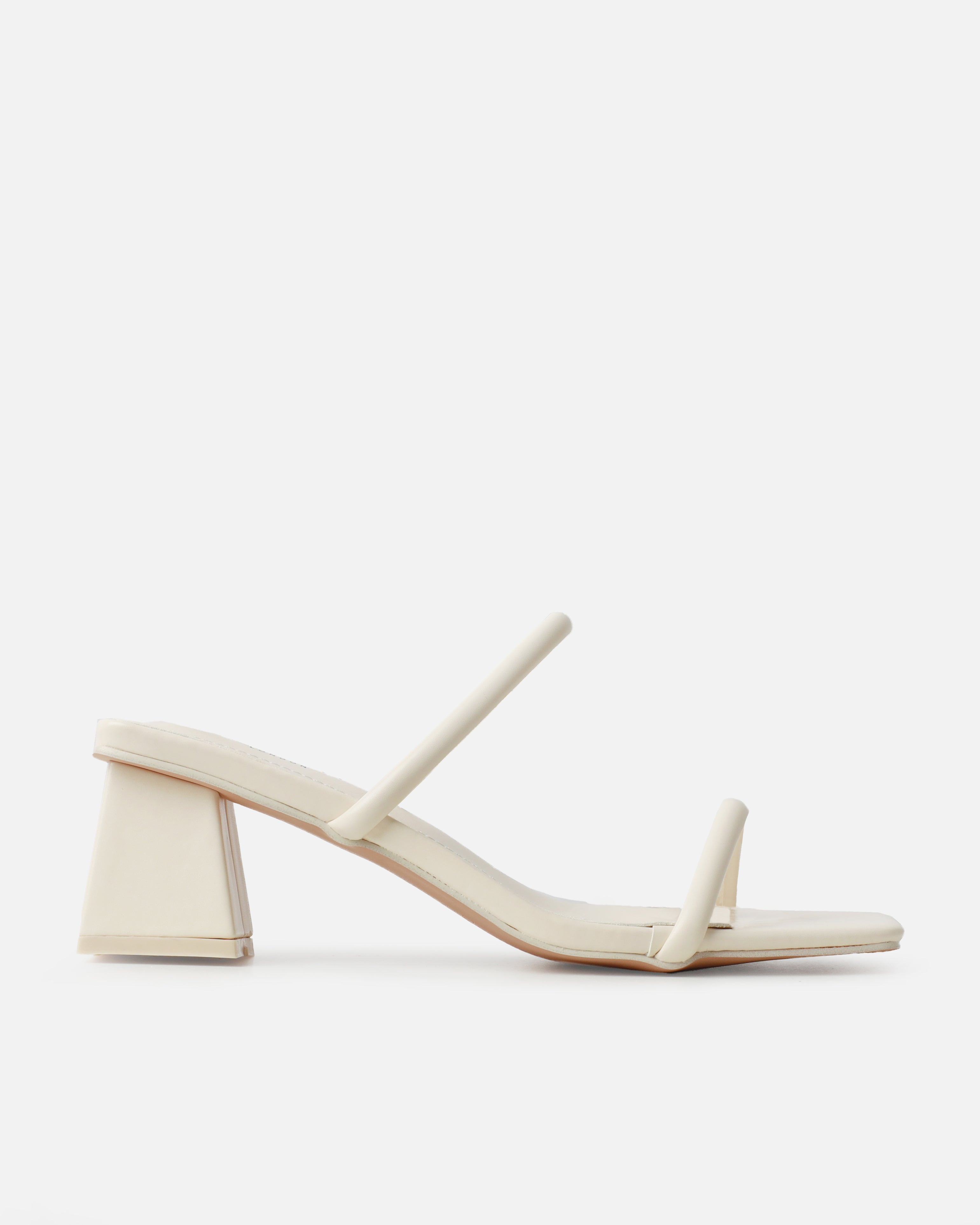 Prissy Stone Block Mid Heel Mules | SIMMI London