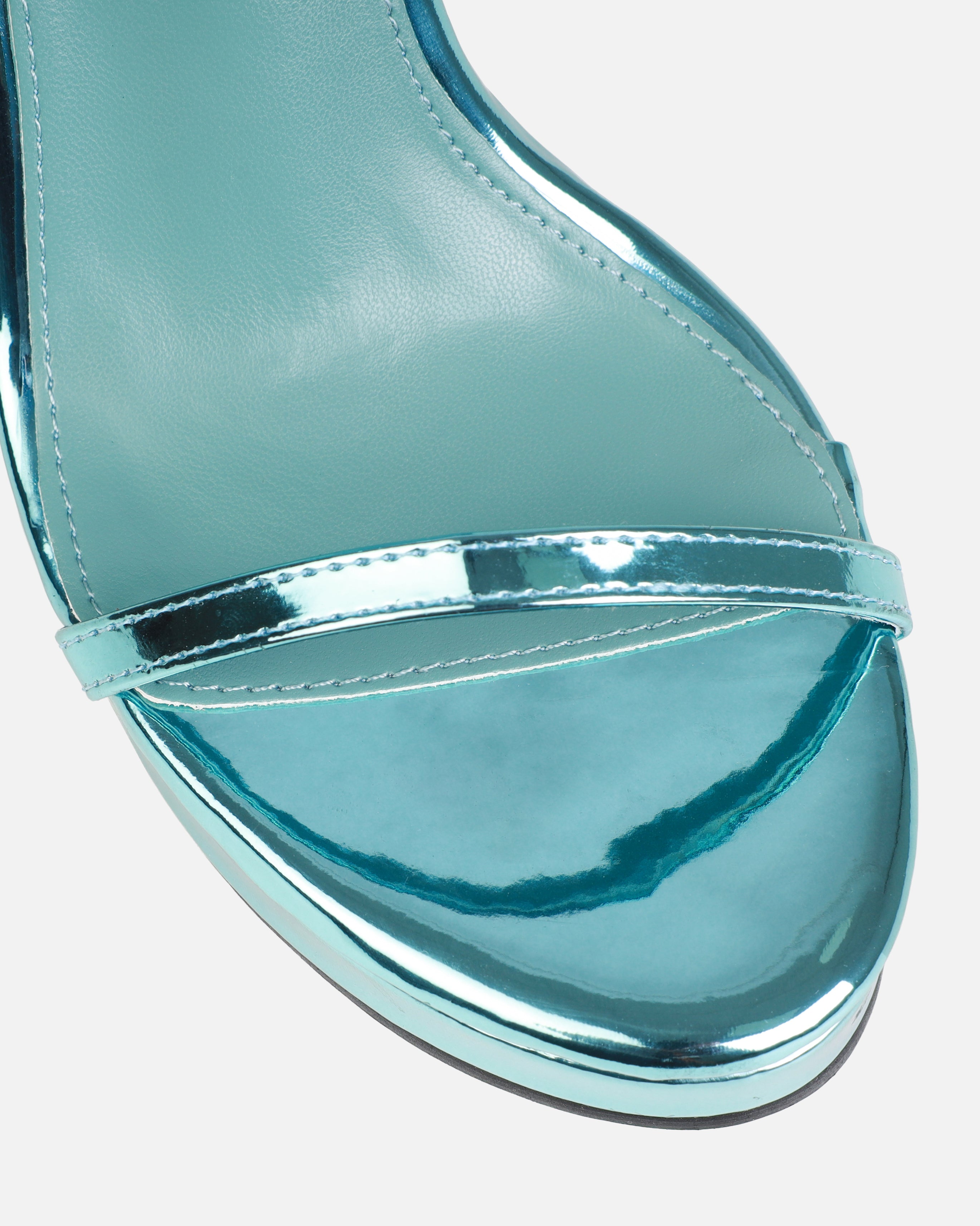 Priya Baby Blue Patent Strappy Wedges | SIMMI London