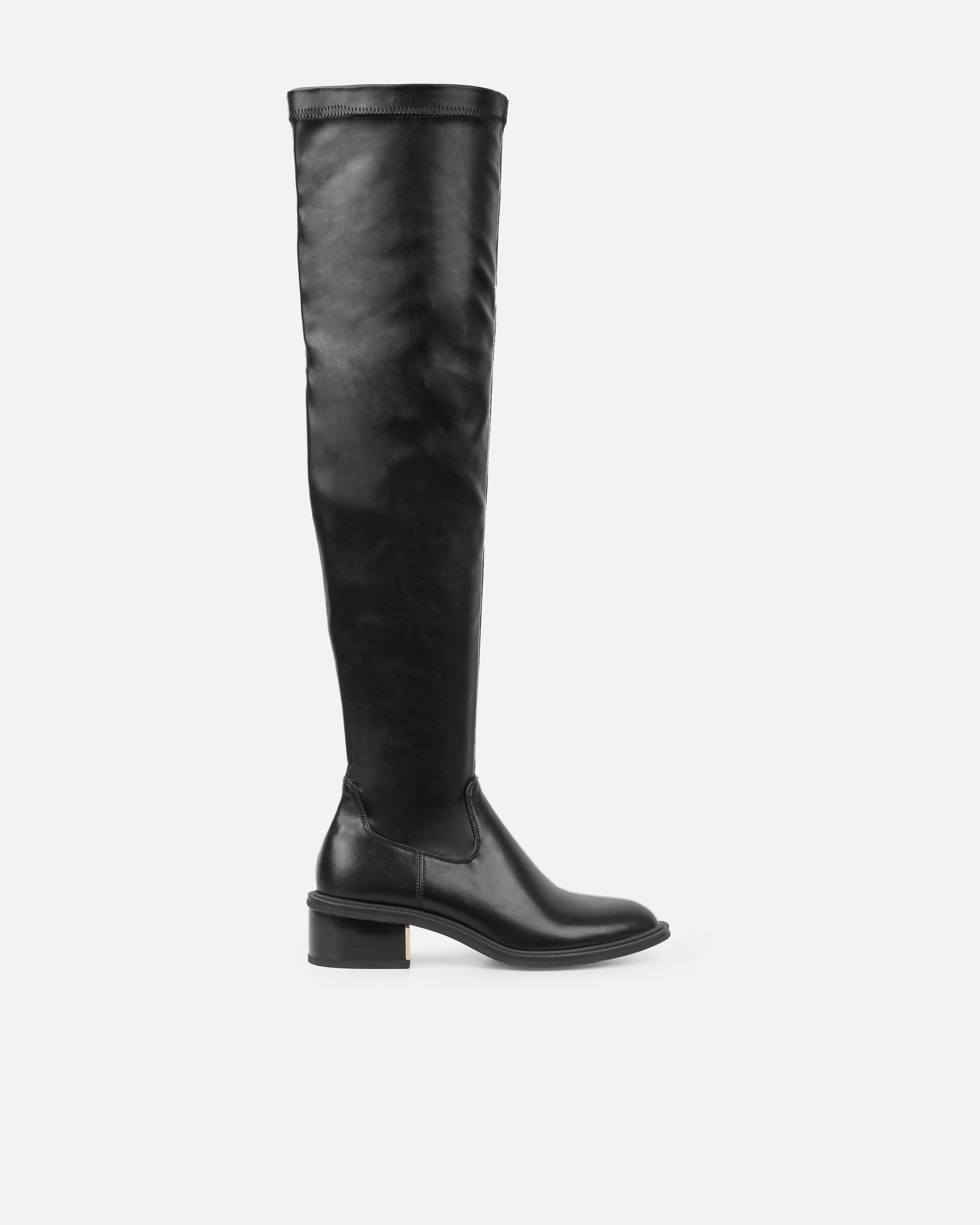 Quincey Black Over The Knee Boots | SIMMI London