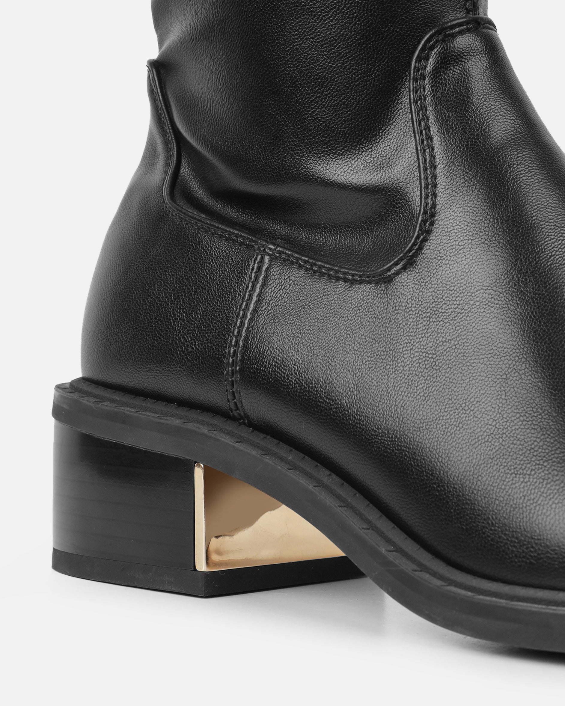 Quincey Black Over The Knee Boots | SIMMI London