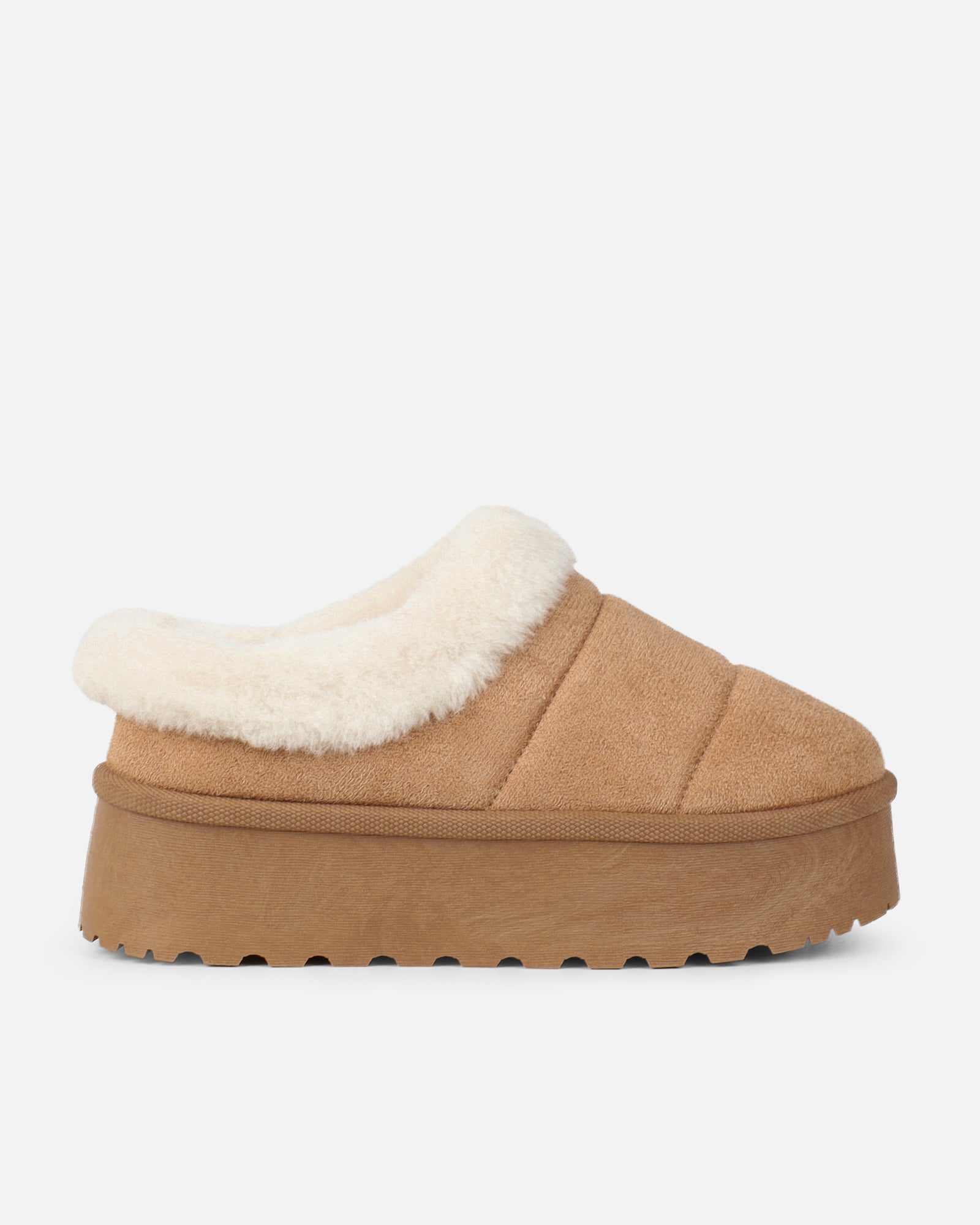 Reggie Sand Cosy Flatform Slides | SIMMI London
