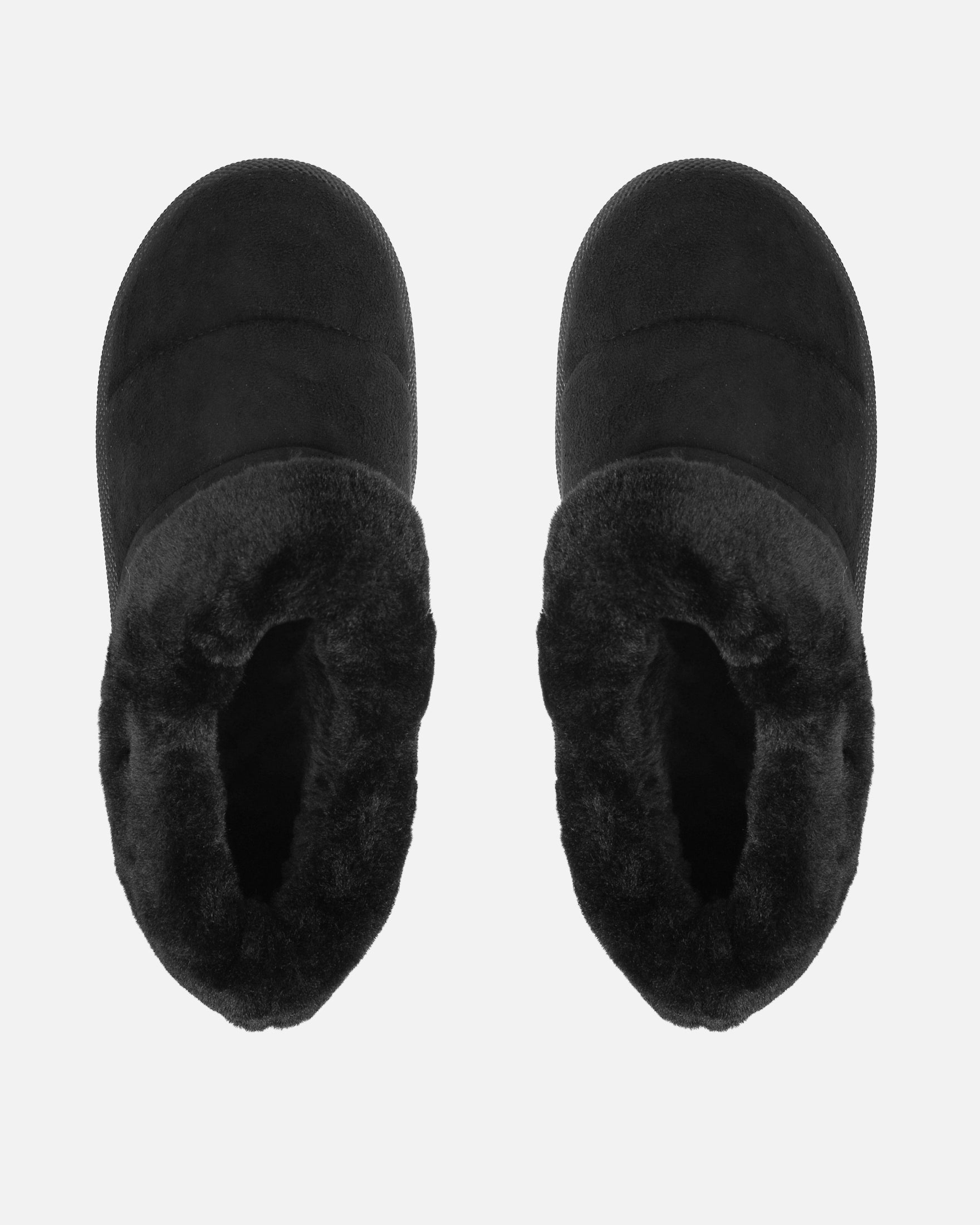 Reggie Black Cosy Flatform Slides | SIMMI London