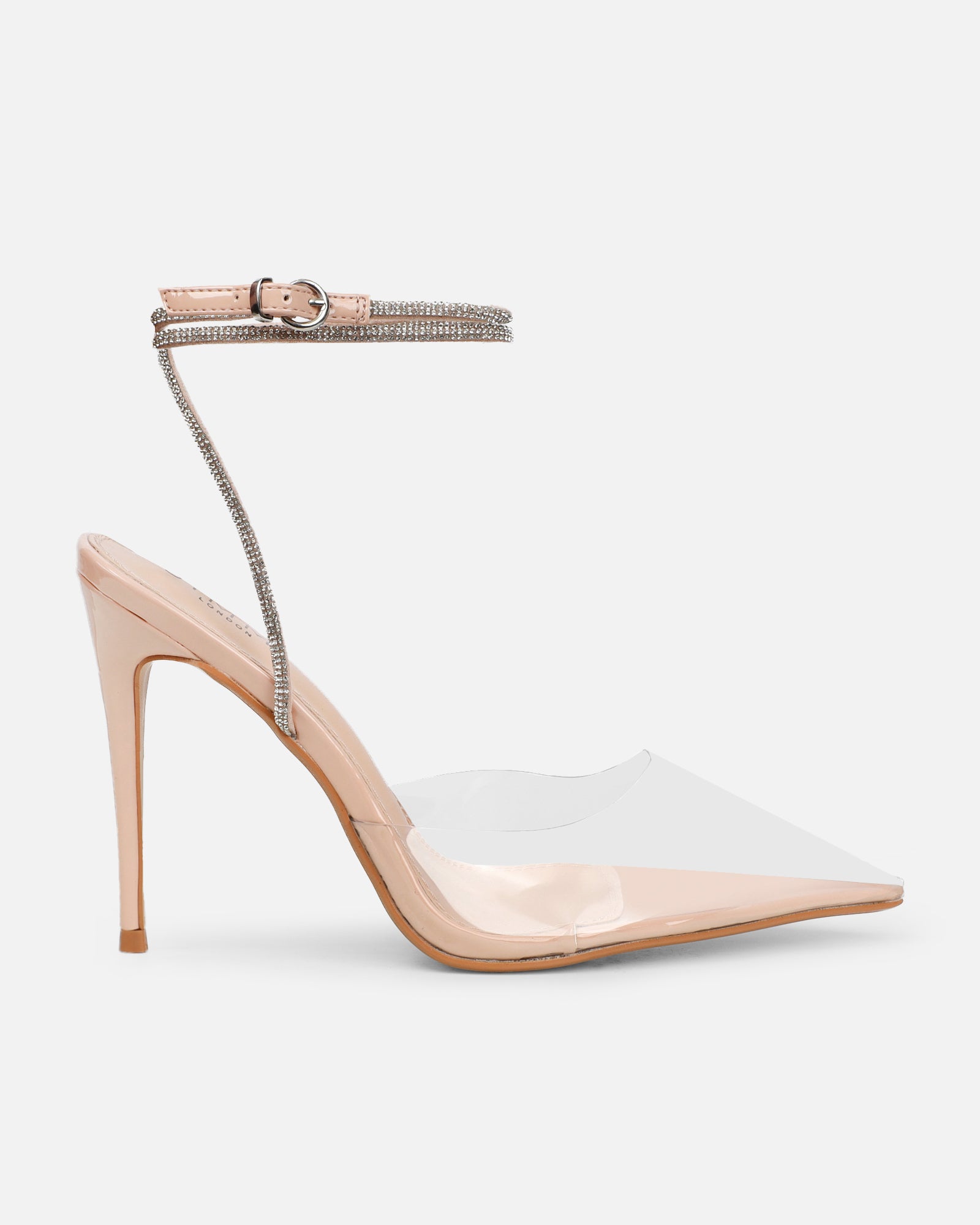 Robyn Clear Nude Diamante Court Shoes | SIMMI London