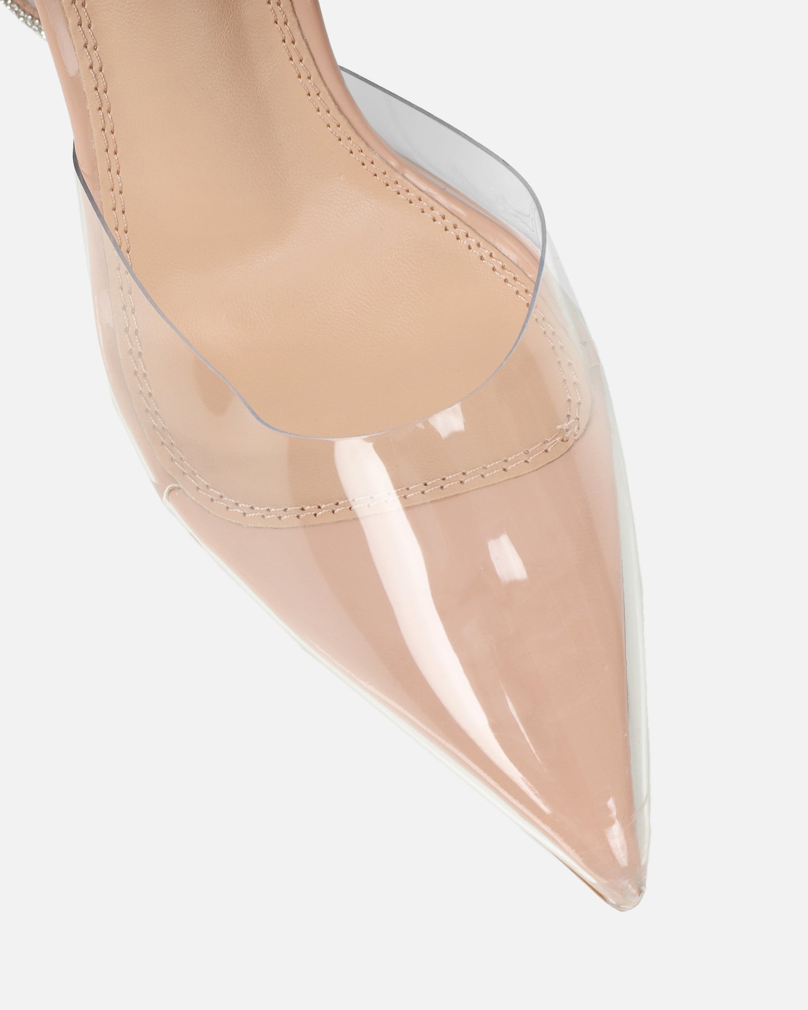 Robyn Clear Nude Diamante Court Shoes | SIMMI London