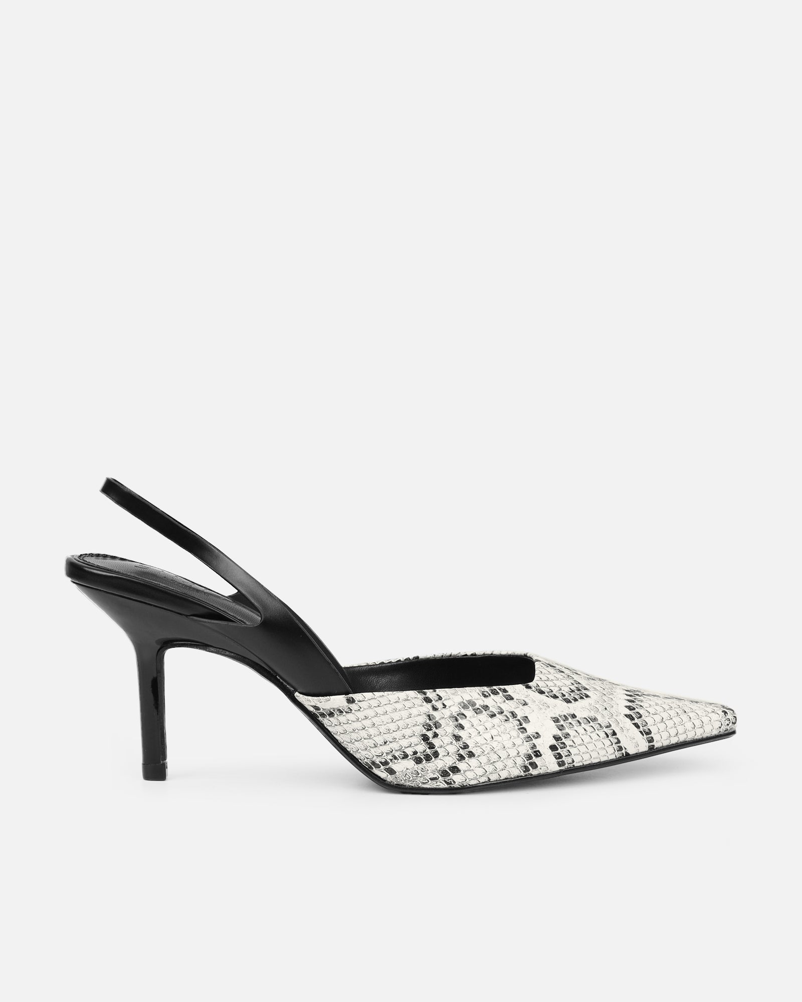 Romilly Stone Snake Effect Sling Back Court Shoes | SIMMI London