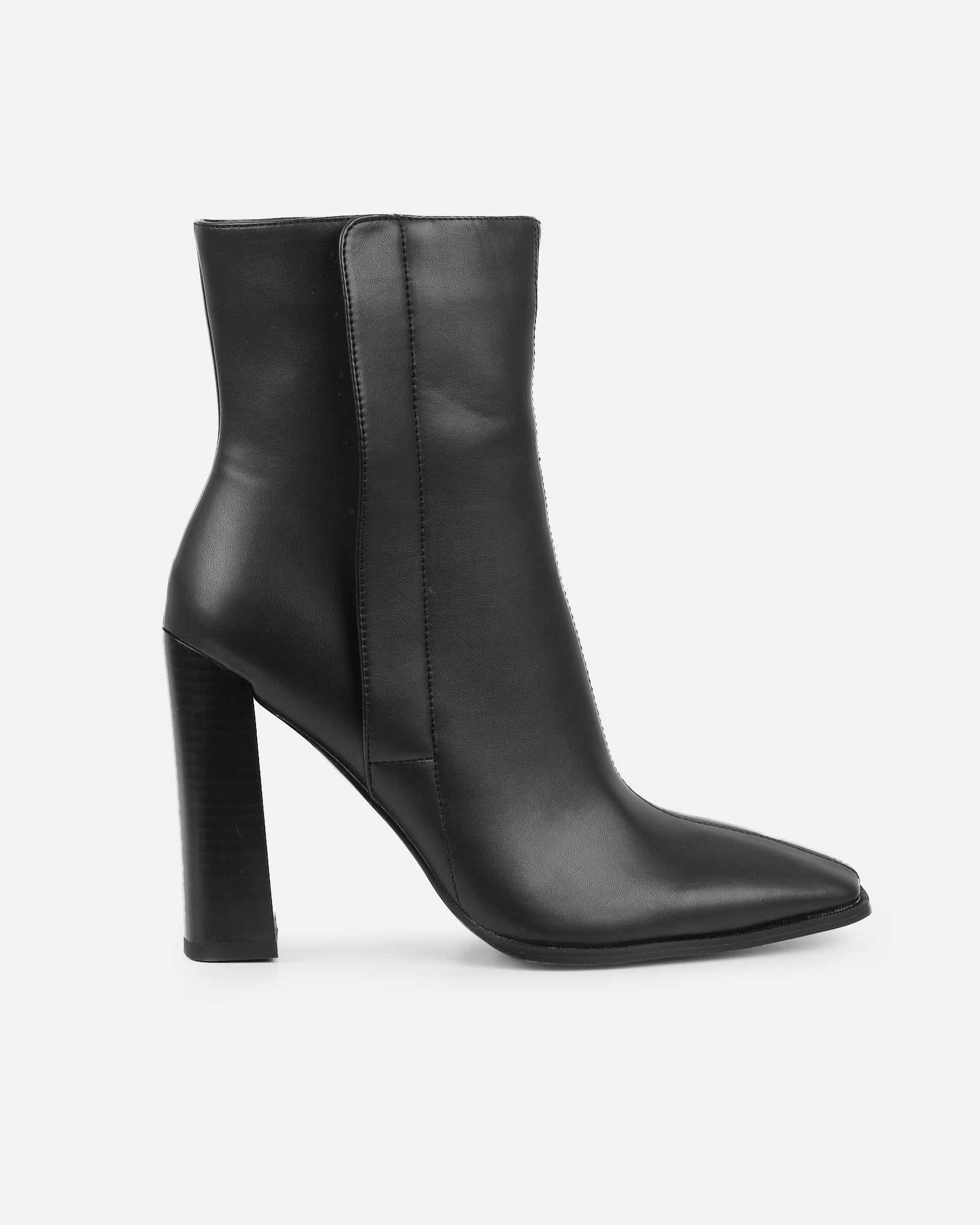 Ronald Black Block Heeled Ankle Boots | SIMMI London