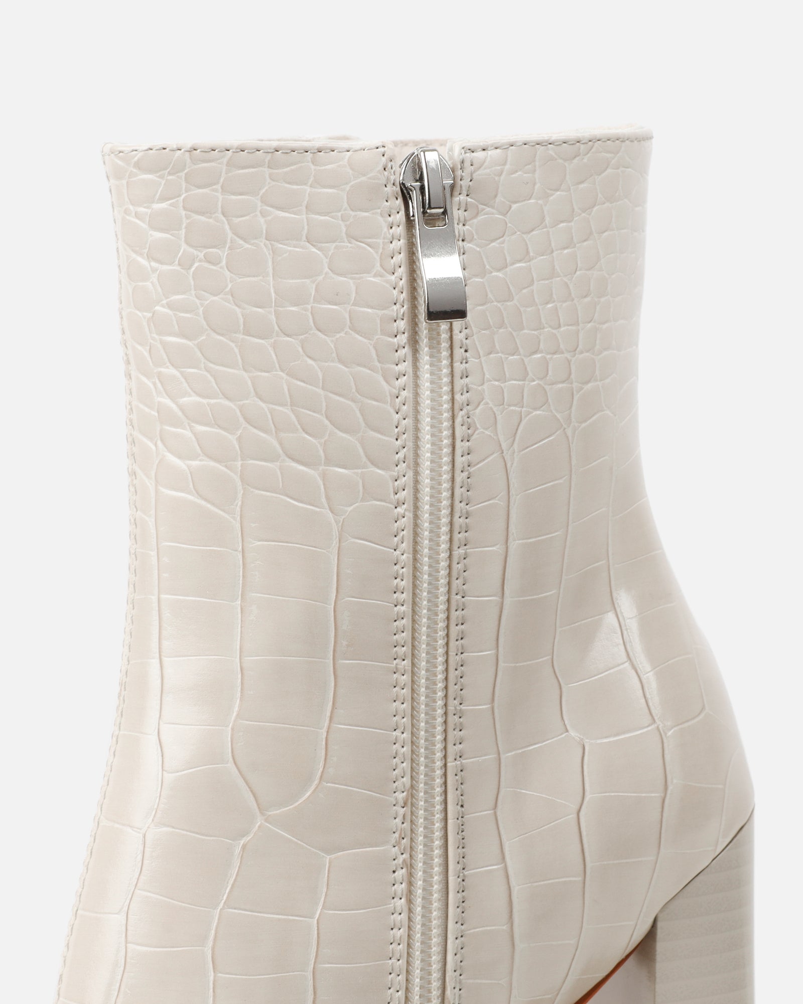 Ronald Stone Faux Croc Block Heeled Ankle Boots | SIMMI London