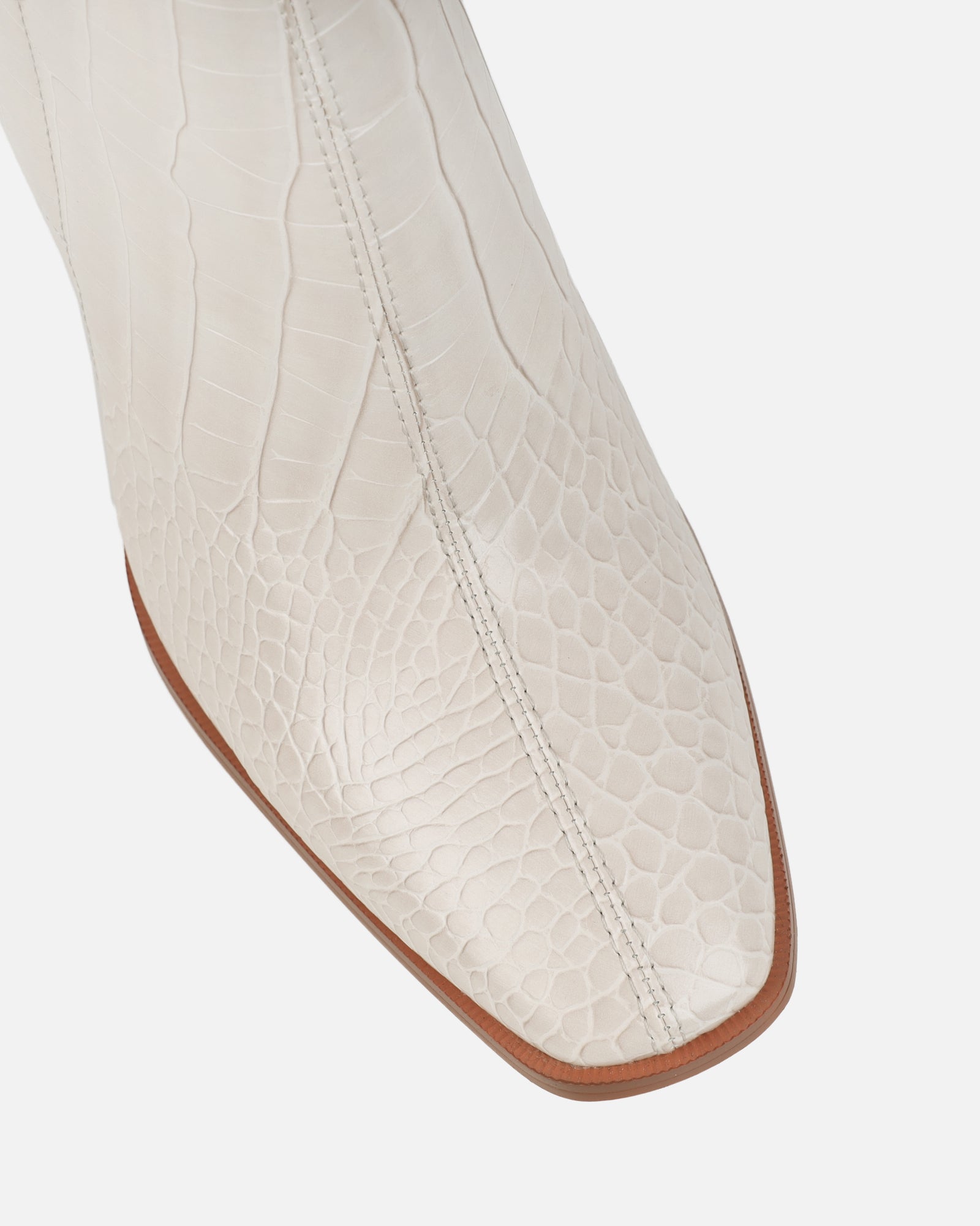 Ronald Stone Faux Croc Block Heeled Ankle Boots | SIMMI London