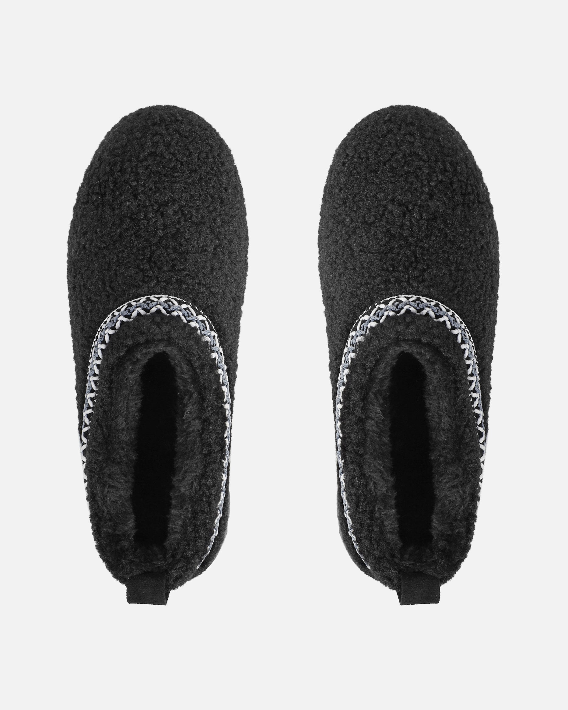 Darick Black Borg Slippers | SIMMI London