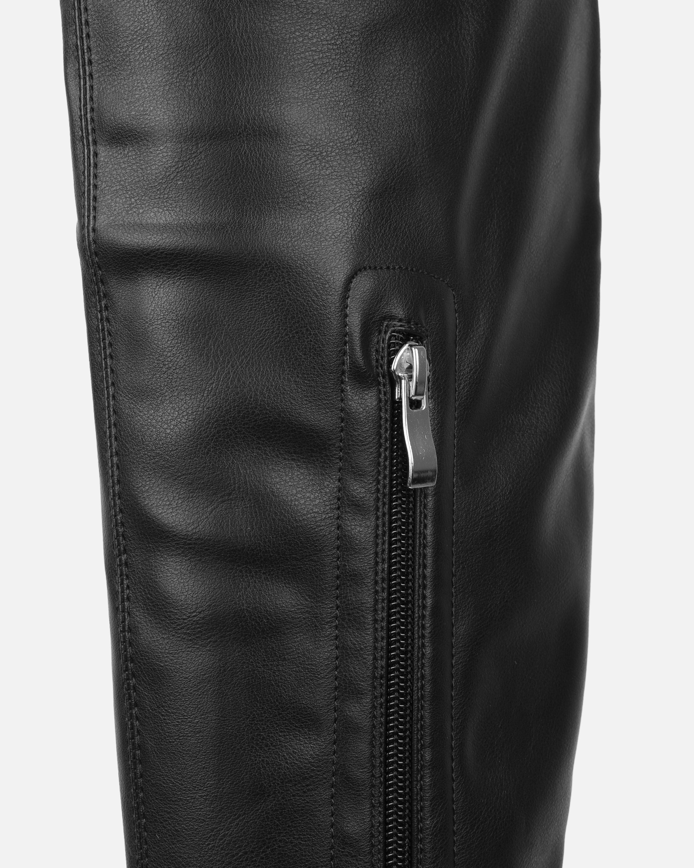 Ebenezer Black Thigh High Chunky Platform Boots | SIMMI London