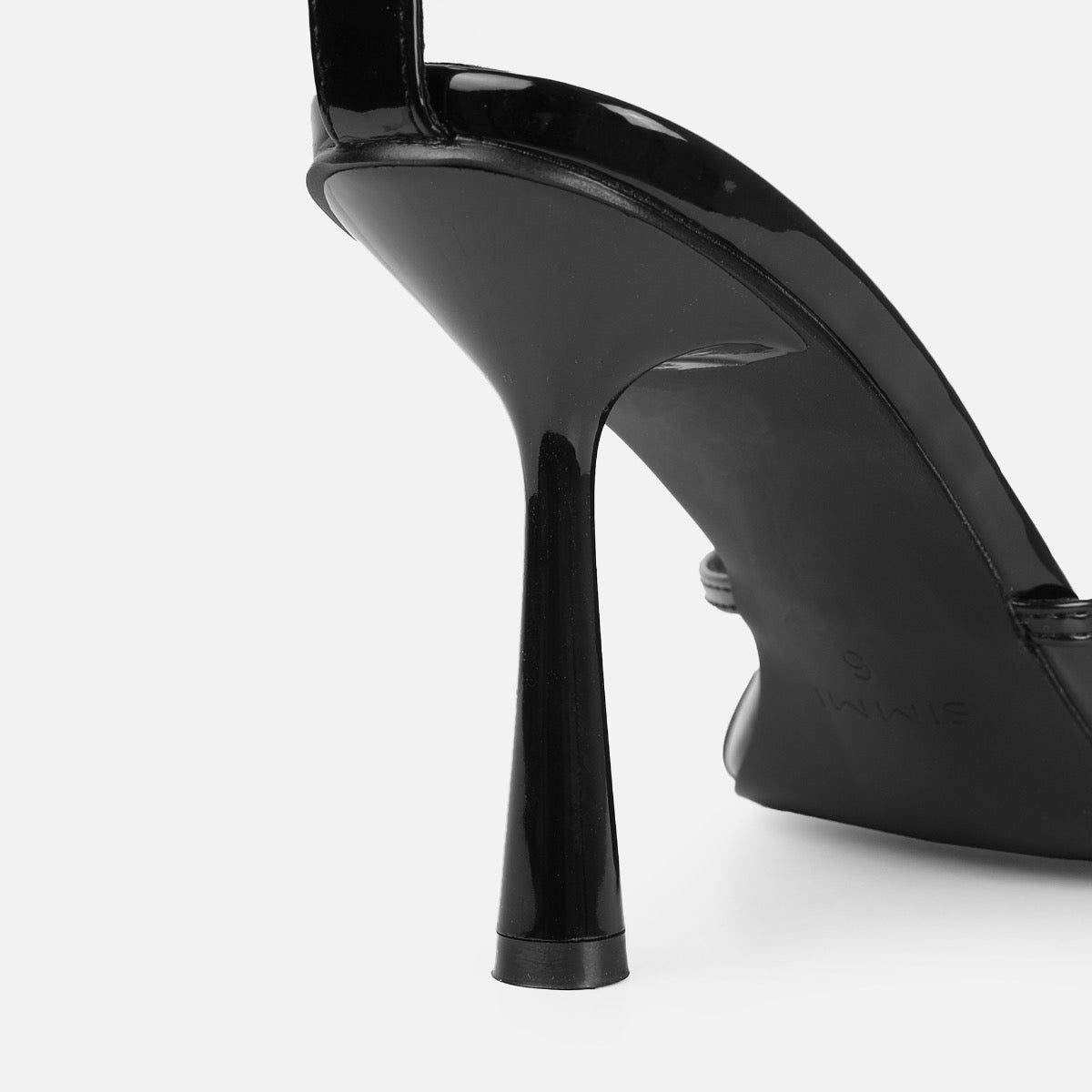 Santo Wide Fit Black Diamante Bow Stiletto Heels | SIMMI London