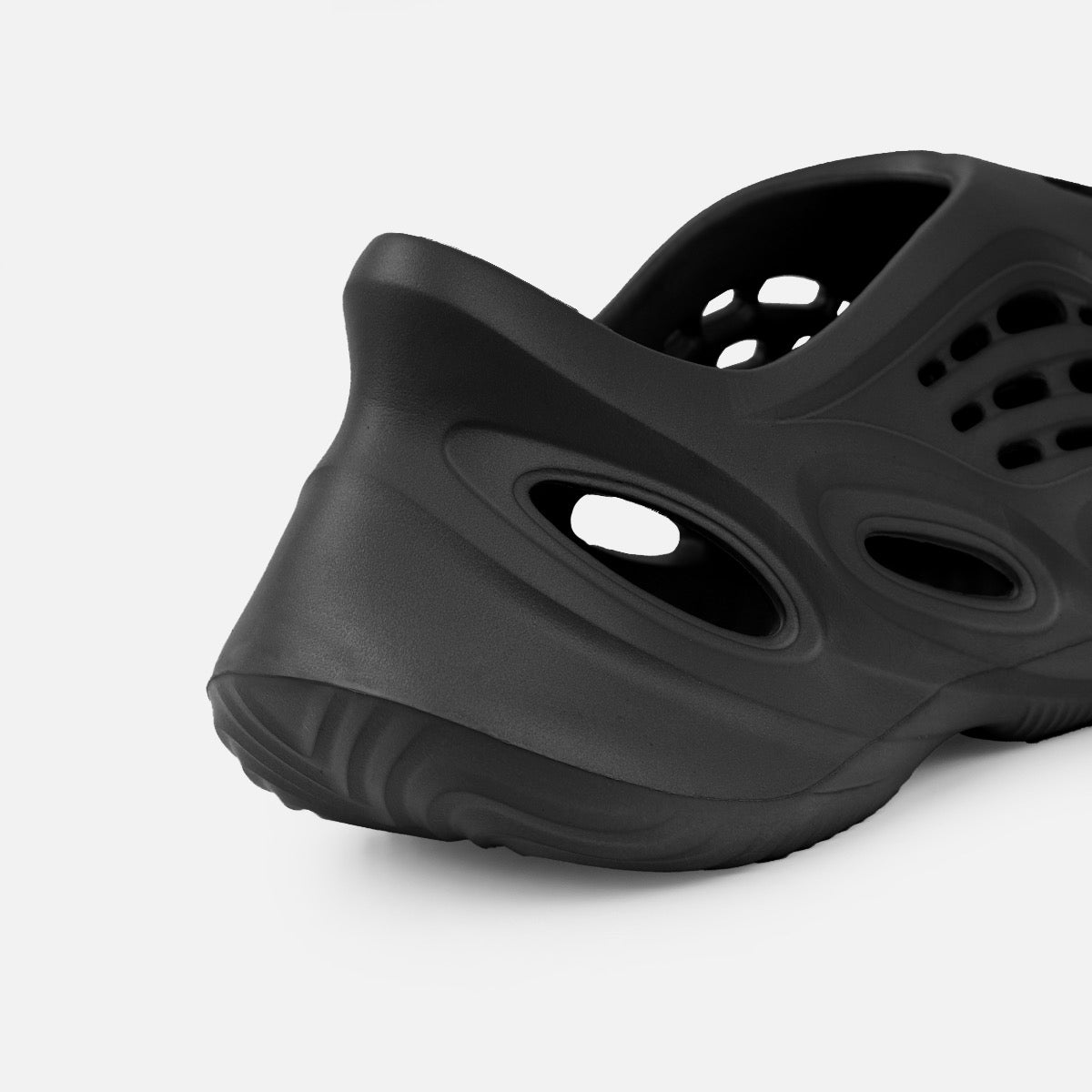 Sea Black Cut Out Moulded Slip On Shoes | SIMMI London