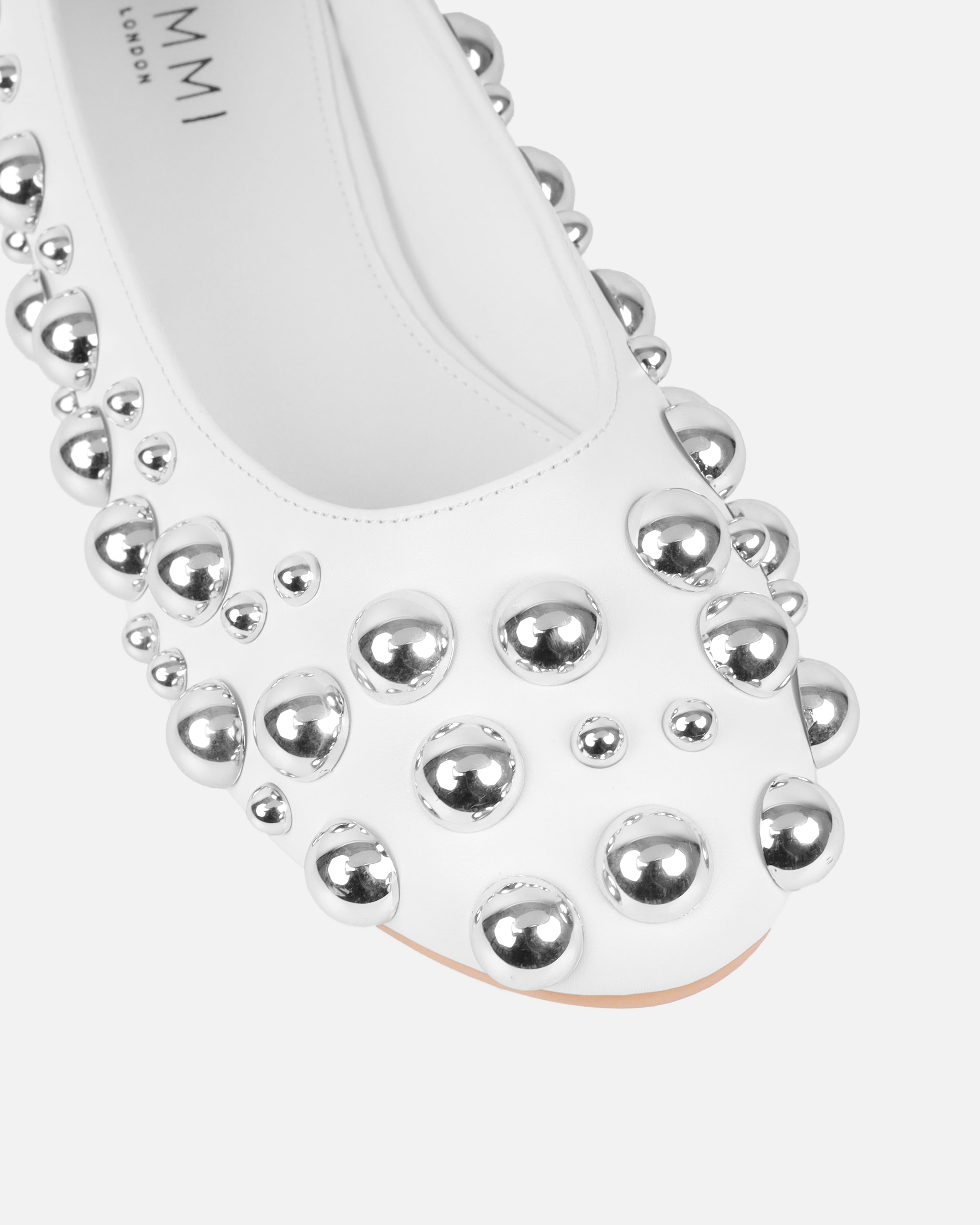Shan white studded ballet | SIMMI London