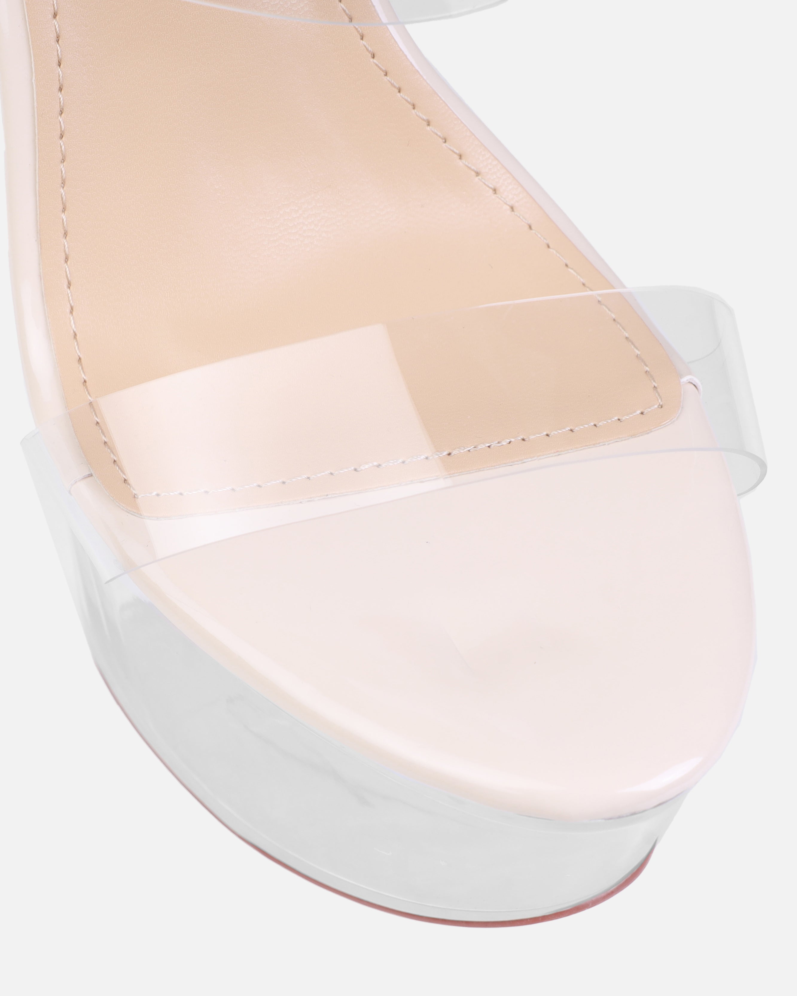 Shelly Stone Clear Platform Mules | SIMMI London